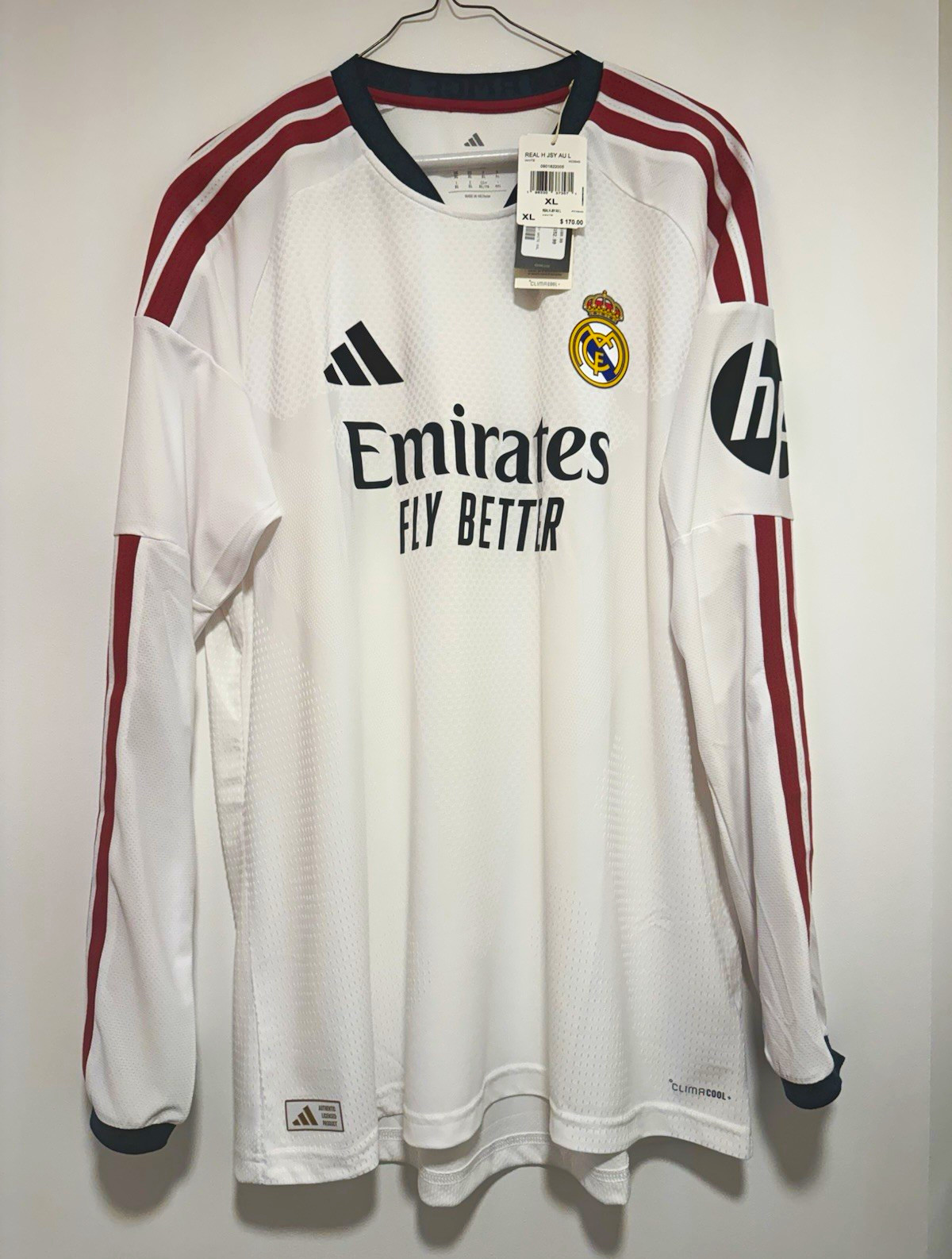 Authentic Adidas Real Madrid 2026/27 Long Sleeve Player Version Jersey KC3943