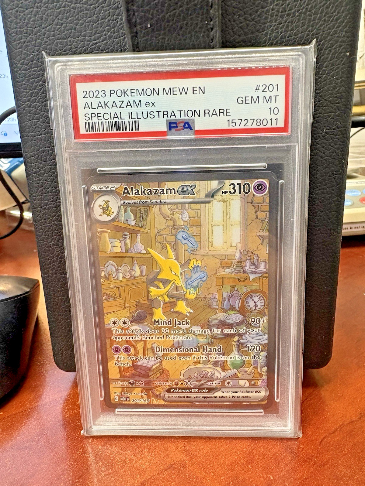 2023 POKEMON MEW EN-151 SPECIAL ILLUSTRATION RARE #201 ALAKAZAM EX PSA GEM 10