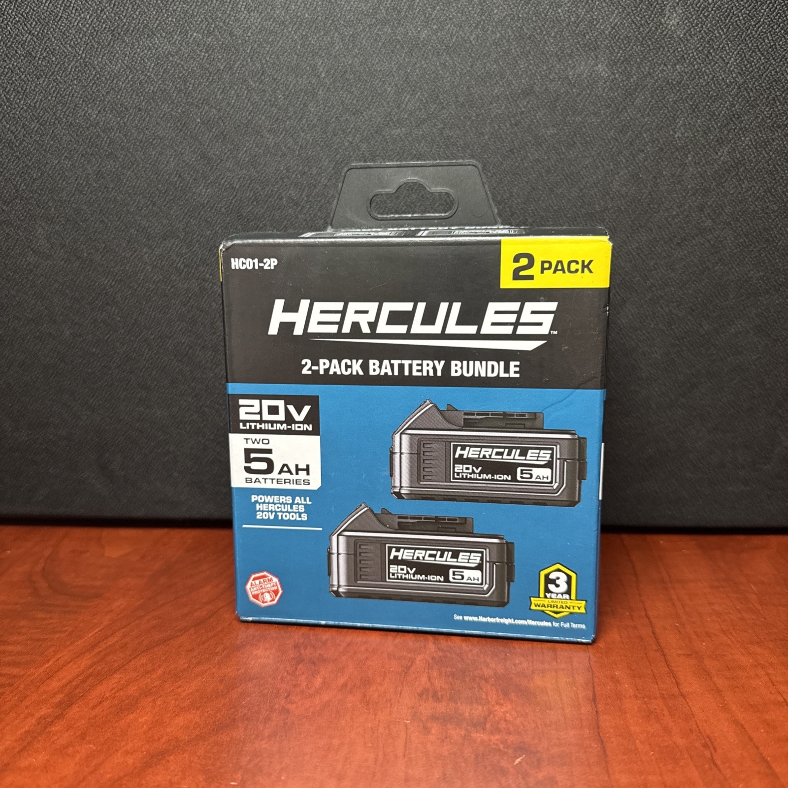 Hercules HC01-2P 20V Lithium-Ion 5Ah Battery 2-Pack, Black (3478) Hercules HC01-2P 20V Lithium-Ion 5Ah Battery 2-Pack, Black (3478)