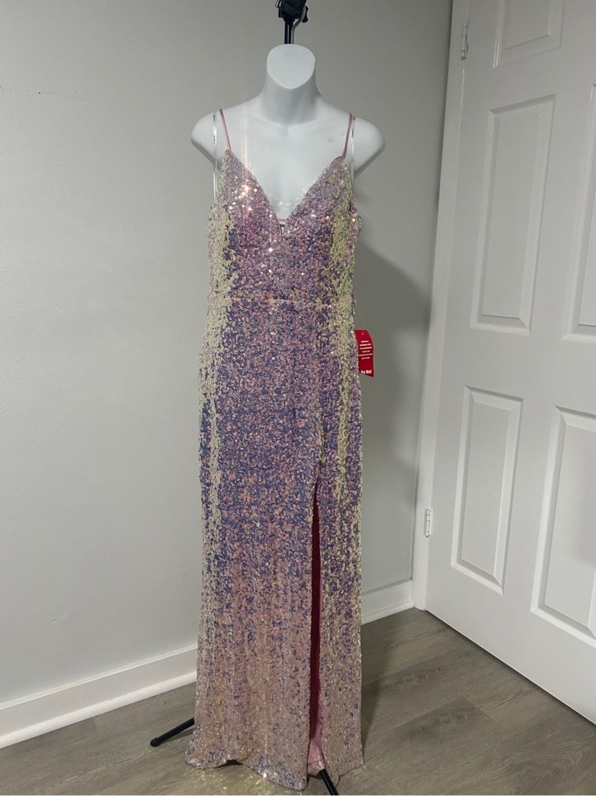 Speechless Pink Sequin Maxi Dress
