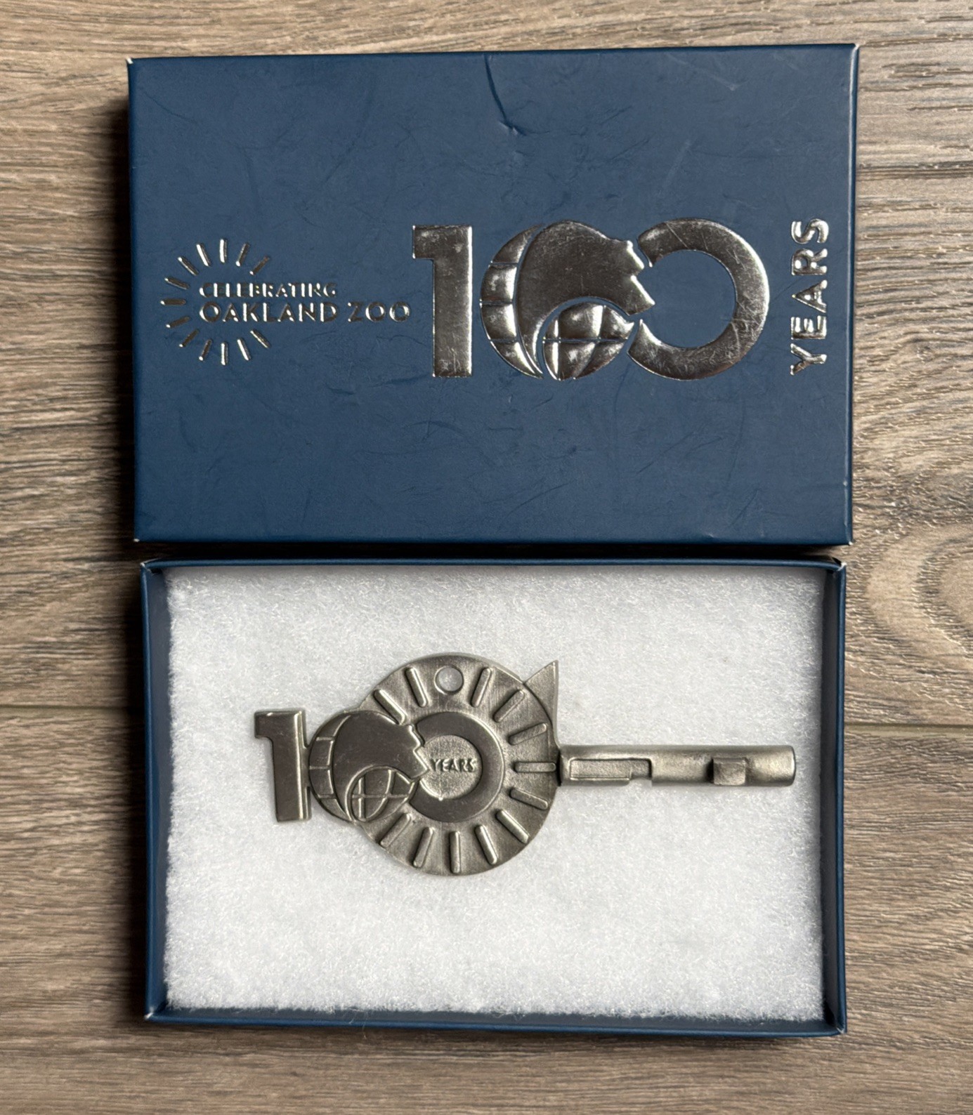 RARE Oakland Zoo 100th Anniversary (1922-2022) Commemorative Pewter Key w/ Box RARE Oakland Zoo 100th Anniversary (1922-2022) Commemorative Pewter Key w/ Box