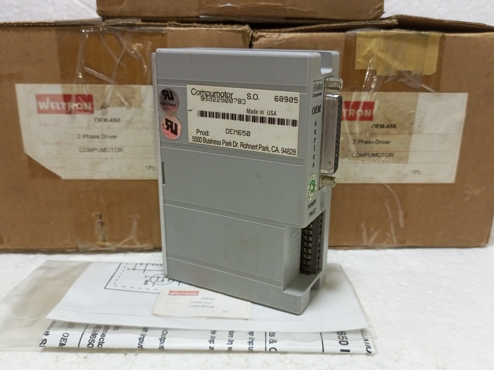 Parker OEM650 Inputs and Outputs Compumotor 2 Phase Driver Parker OEM650 Inputs and Outputs Compumotor 2 Phase Driver