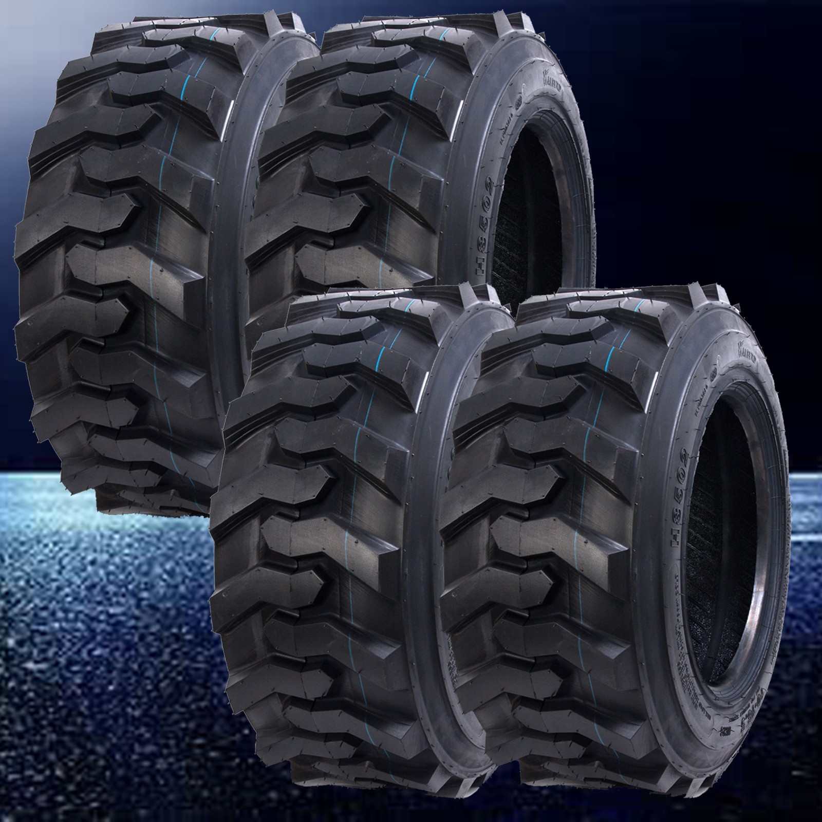 4PCS 10-16.5 Skid Steer Tires 10X16.5 SKS Tractor Tires 10PR Heavy Duty 10 16.5