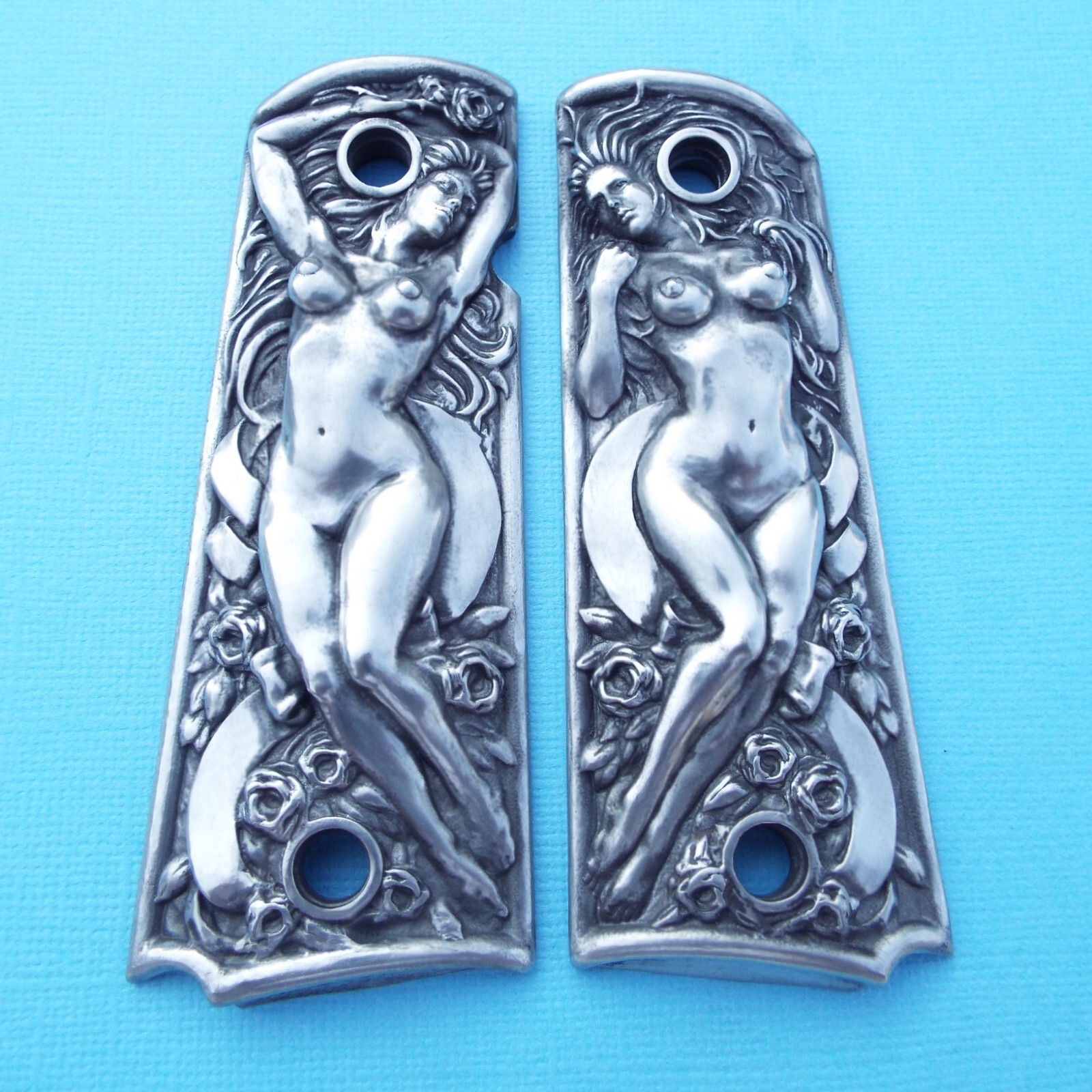 Original M1911 A1 Solid Pewter American Beauty Grips
