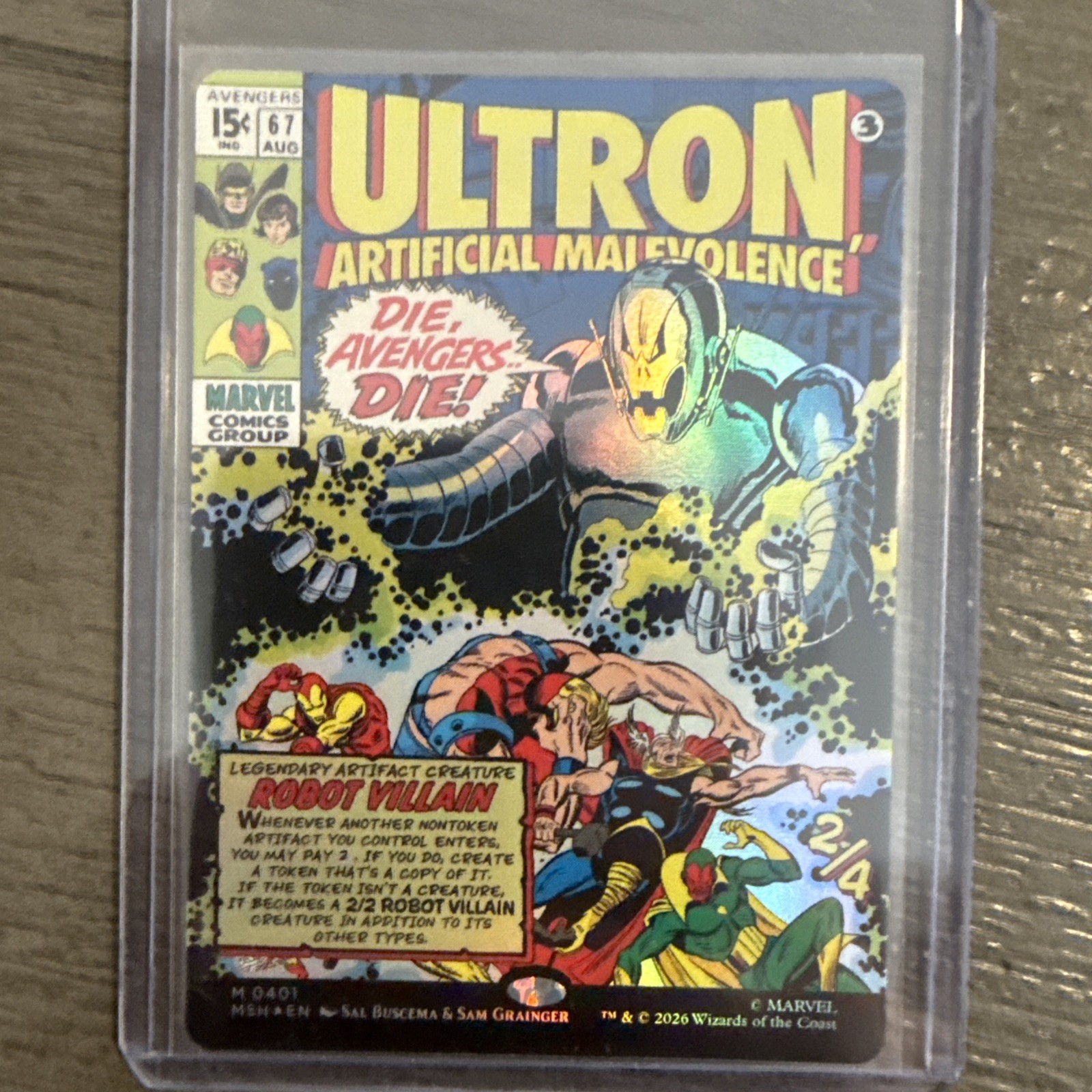 Ultron, Artificial Malevolence (Borderless) (0401) Marvel Super Heroes Foil Mtg Ultron, Artificial Malevolence (Borderless) (0401) Marvel Super Heroes Foil Mtg