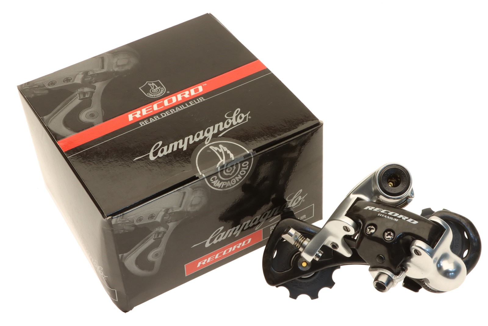 Campagnolo Record Titanium Rear Derailleur 10s Medium Cage RD04-REXM \'04 NOS NEW