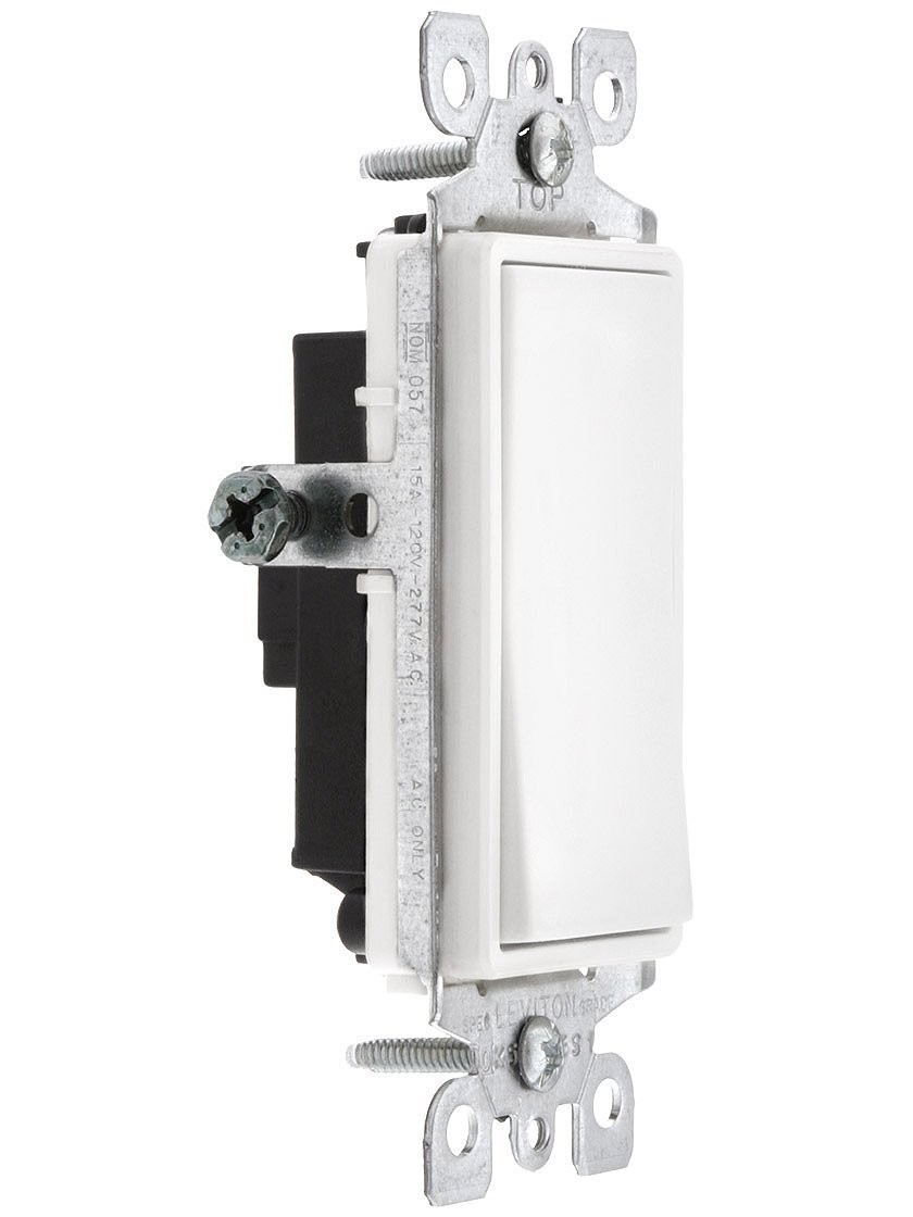 LEVITON 5601-2WH SINGLE POLE DECORA SWITCH (20 PACK) 