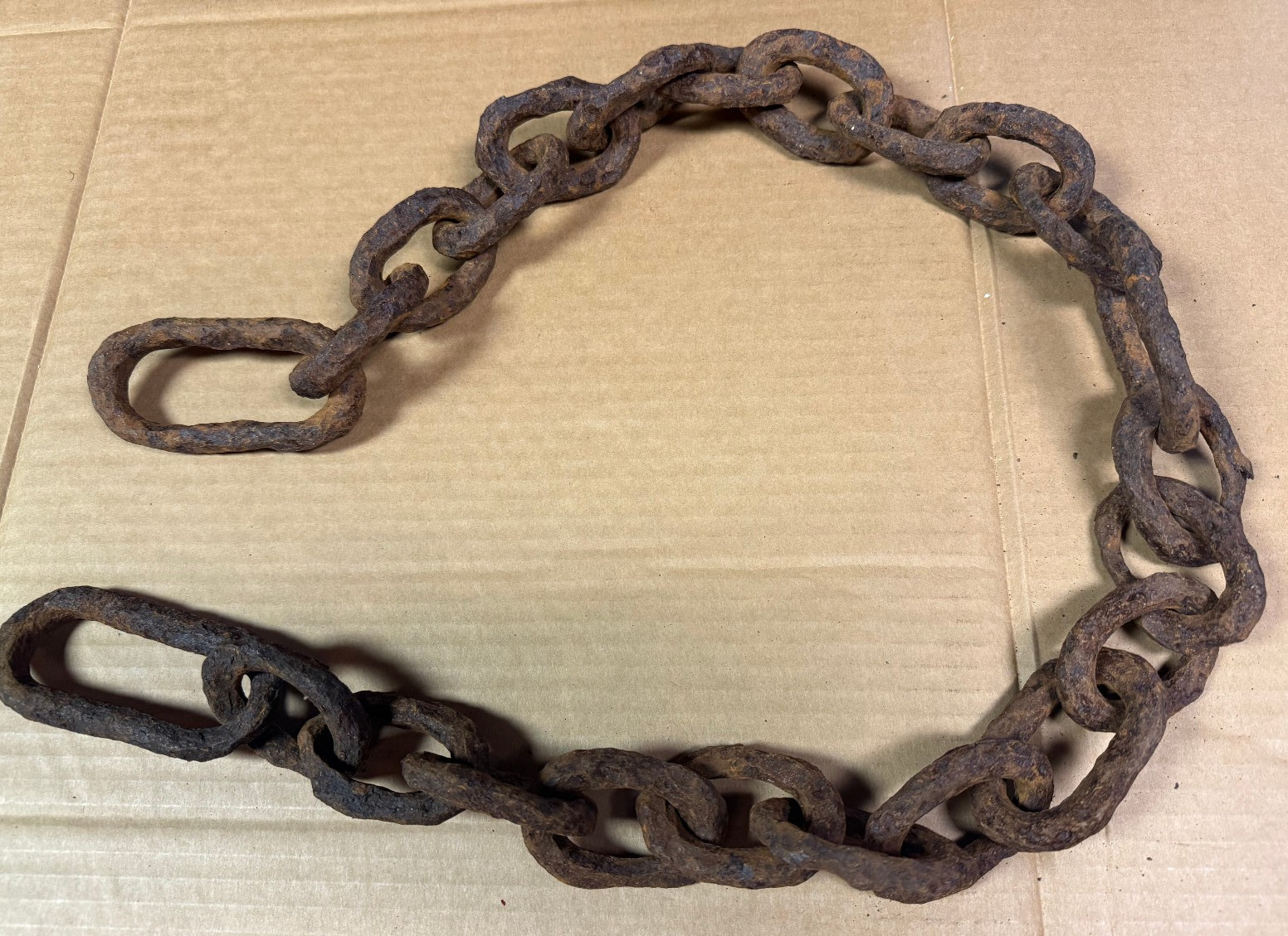 Antique Wrought Iron Hand Forged Heavy Chains 42\ Antique Wrought Iron Hand Forged Heavy Chains 42\