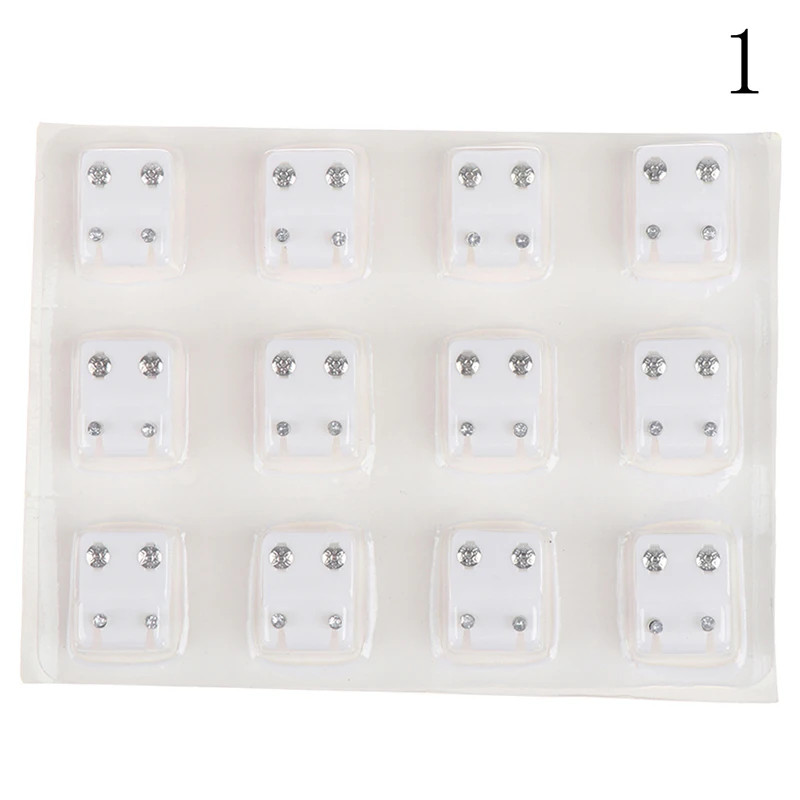 24Pcs Medical Earrings Piercing Tool Ear Stud Surgical Steel Earrings Women
