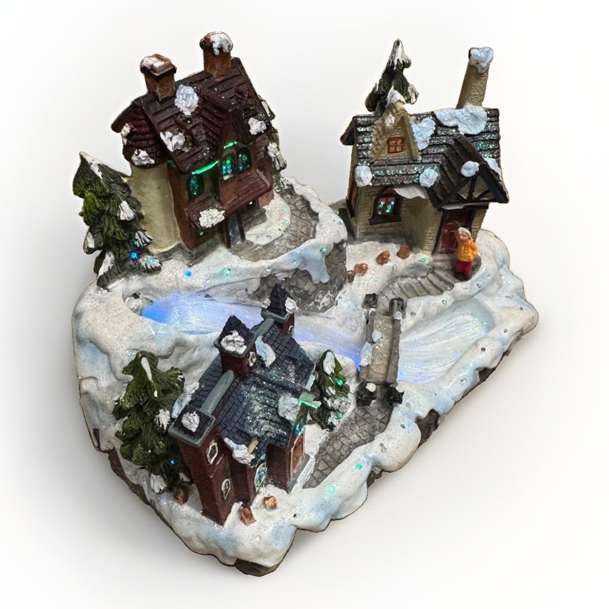 Holiday Classics Collection Fiber Optic Winter Village Musical Christmas Battery Holiday Classics Collection Fiber Optic Winter Village Musical Christmas Battery