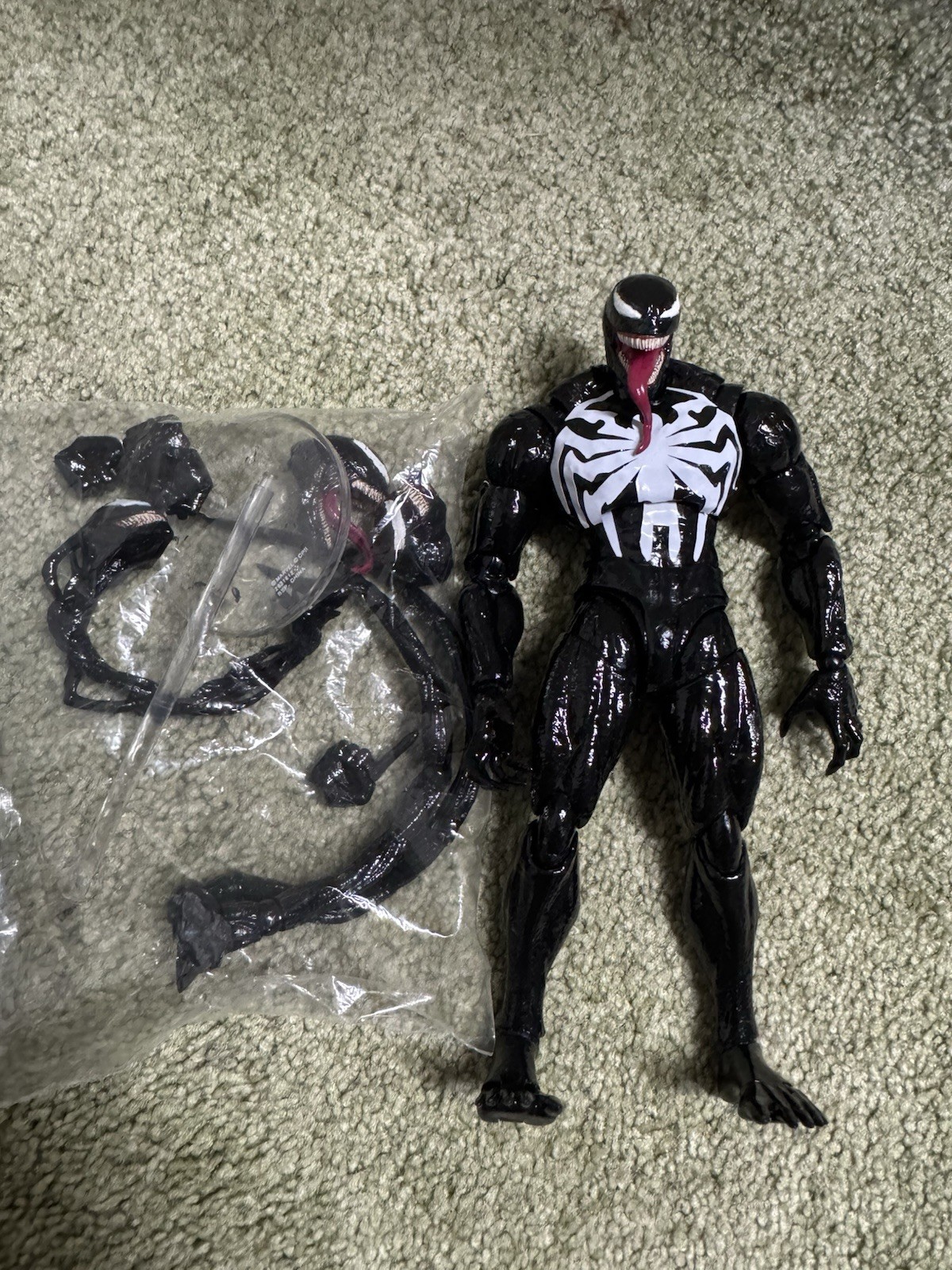 SH Figuarts Venom Let There Be Carnage Collectible Figure CUSTOM PAINTED BLACK