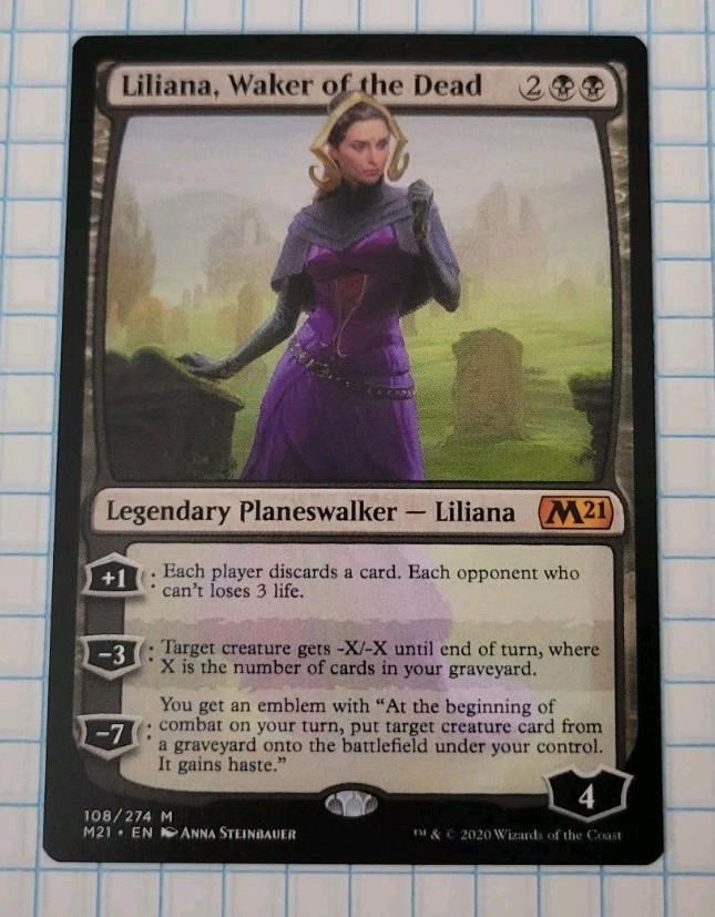 MTG - Liliana, Waker of the Dead - Core Set 2021 Regular 108 M M21 Planeswalker MTG - Liliana, Waker of the Dead - Core Set 2021 Regular 108 M M21 Planeswalker