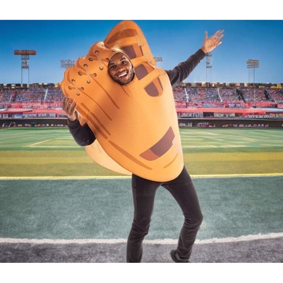 NEW Hauntlook Baseball Mitt Adult One Size Costume Bodysuit Halloween Cosplay