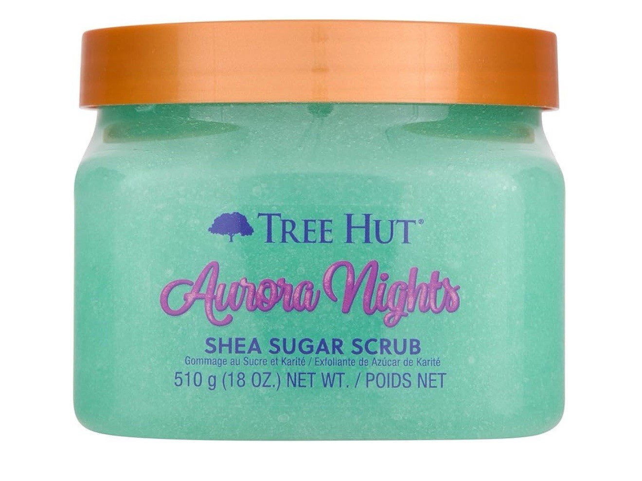 Tree Hut Aurora Nights Sugar Scrub Exfoliates & Hydrates for Soft Skin, 18 fl oz Tree Hut Aurora Nights Sugar Scrub Exfoliates & Hydrates for Soft Skin, 18 fl oz