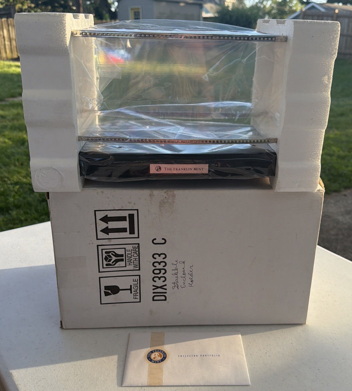 Franklin Mint ACRYLIC Display Car Case Base & Removable Clear Cover 1:24 1:18