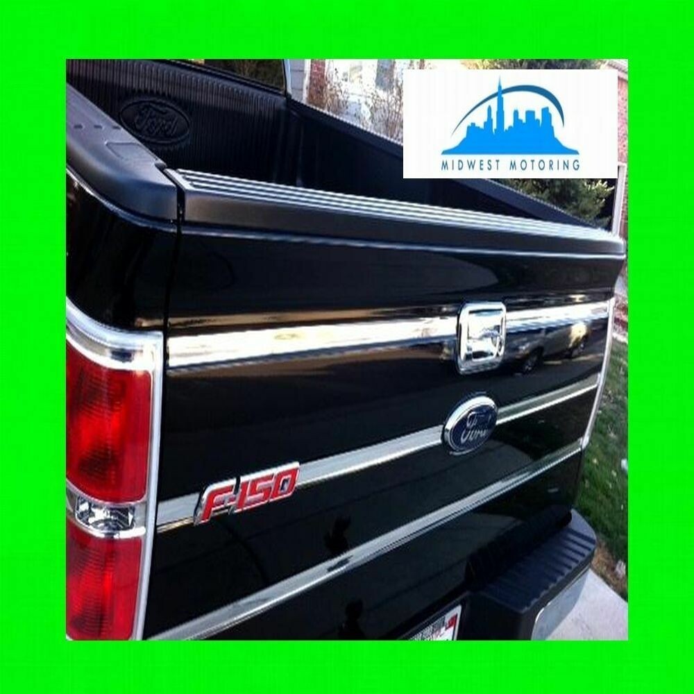 2009-2014 FORD F150 F 150 CHROME TAILGATE TRIM MOLDINGS 6PC 2010 2011 2012 2013