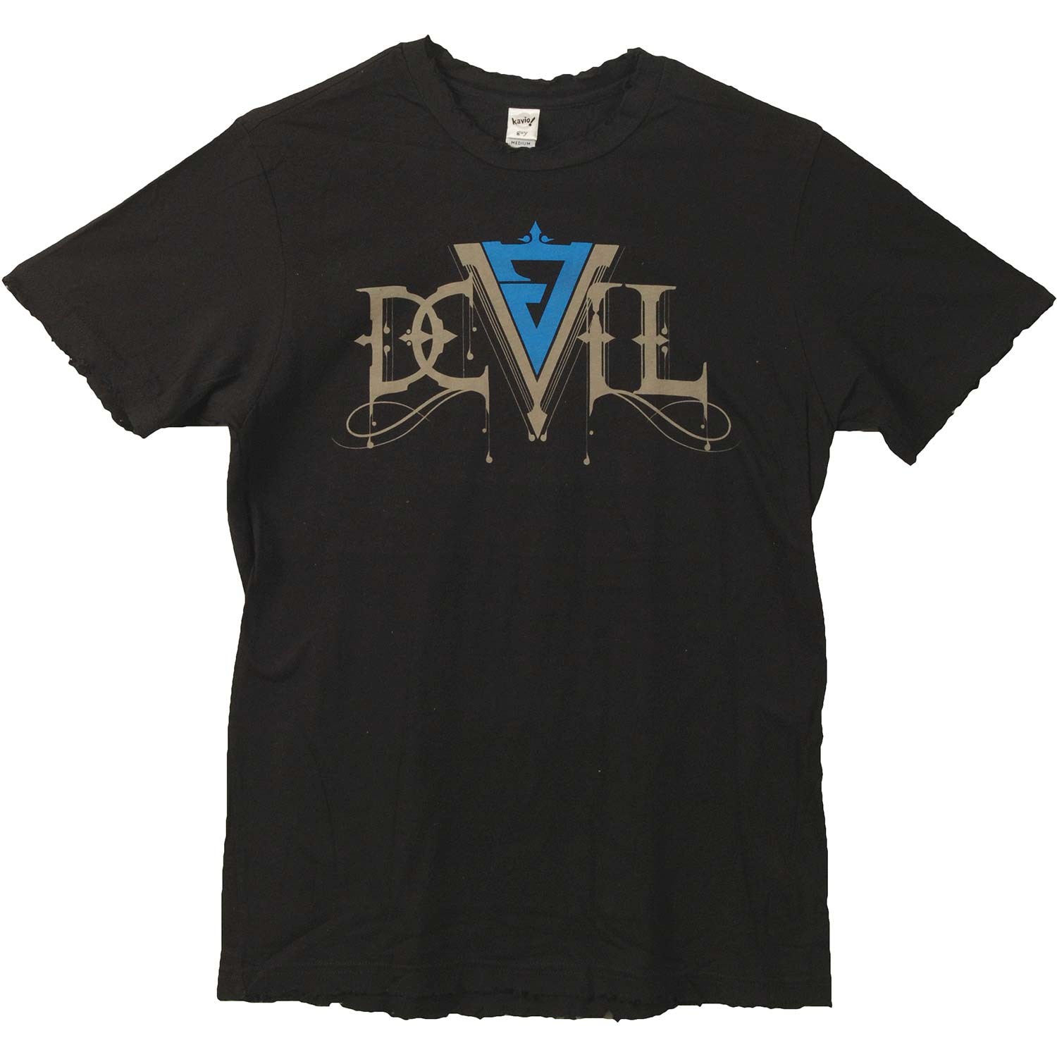 Men\'s Korn J. Devil Dripping Logo T-shirt Medium Black
