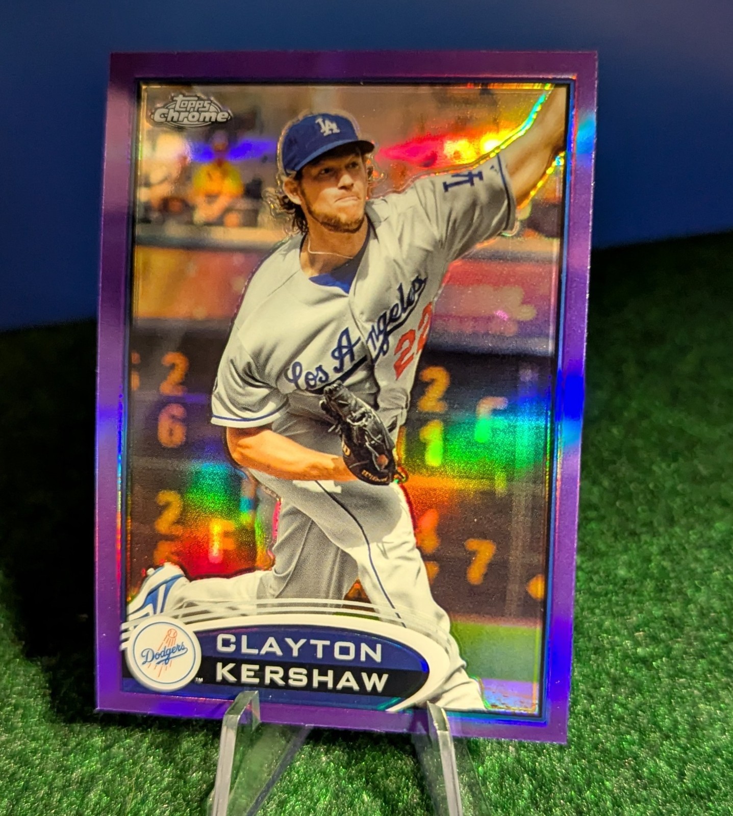 2012 Topps Chrome - Clayton Kershaw #112 Purple Refractor 2012 Topps Chrome - Clayton Kershaw #112 Purple Refractor
