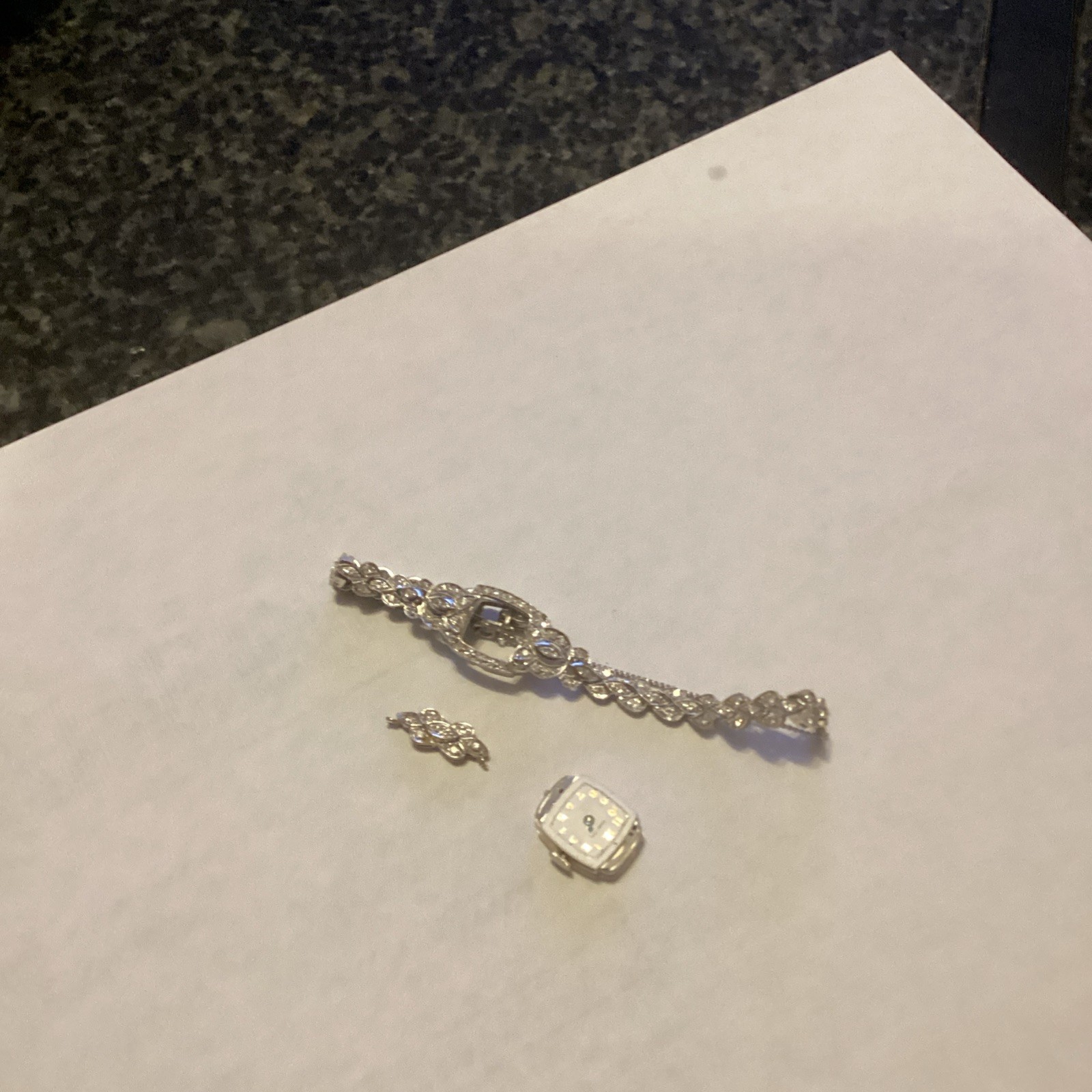 Vintage 1940 Hamilton Lady's Platinum & 14k White Gold Diamond Watch (READ) LINK