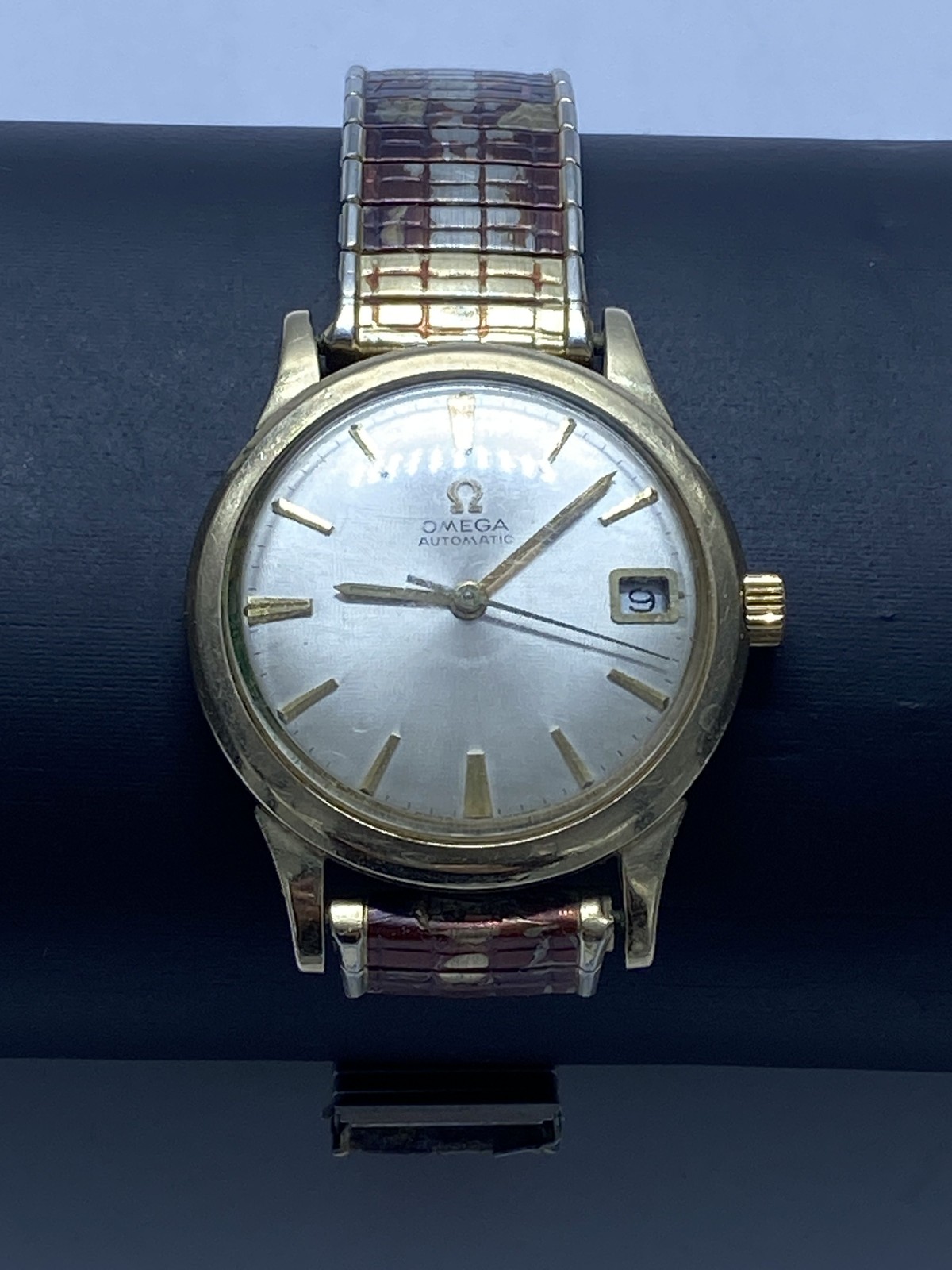 Vintage Omega Automatic Watch 10K Gold Filled Bezel Steel Back Parts