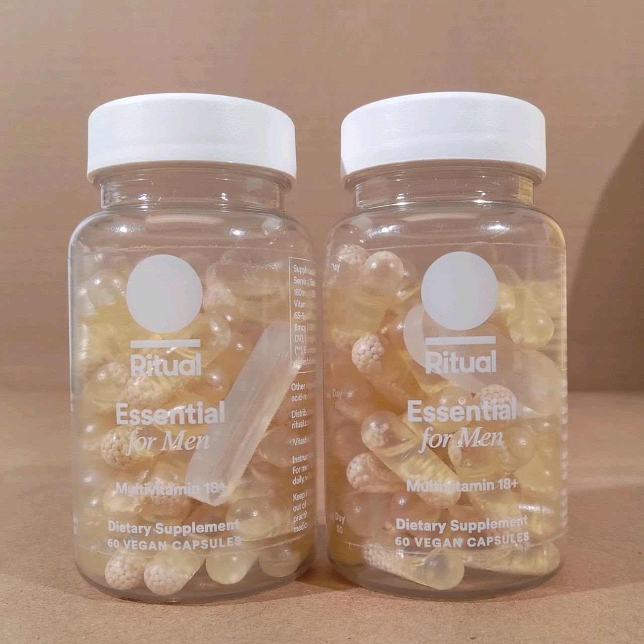 2 New Ritual Essential Men's Multivitamin 60 Vegan Capsules Exp 9/26