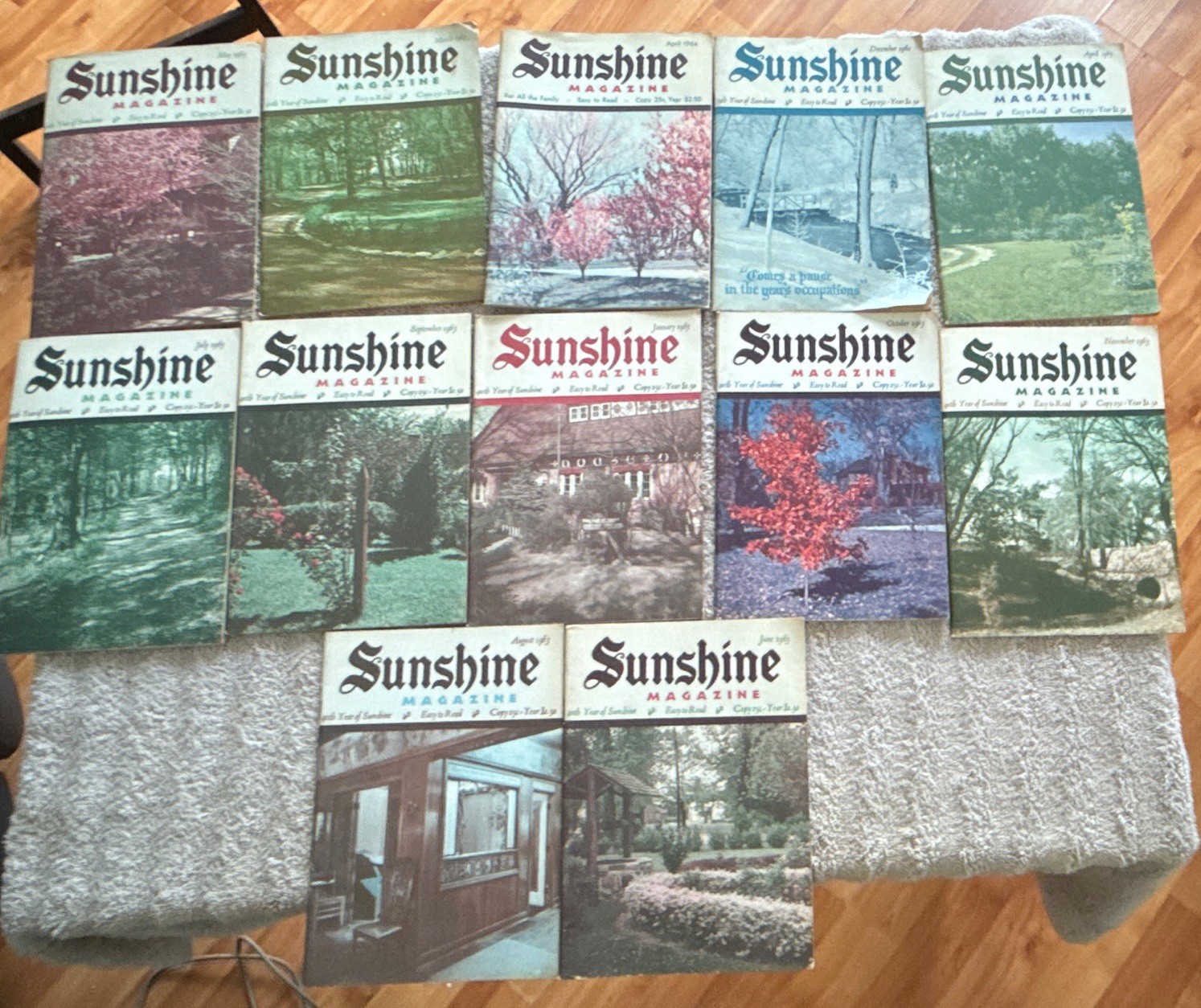 Sunshine Magazine 1963 April June July Dec Jan Illustrated English Christianity