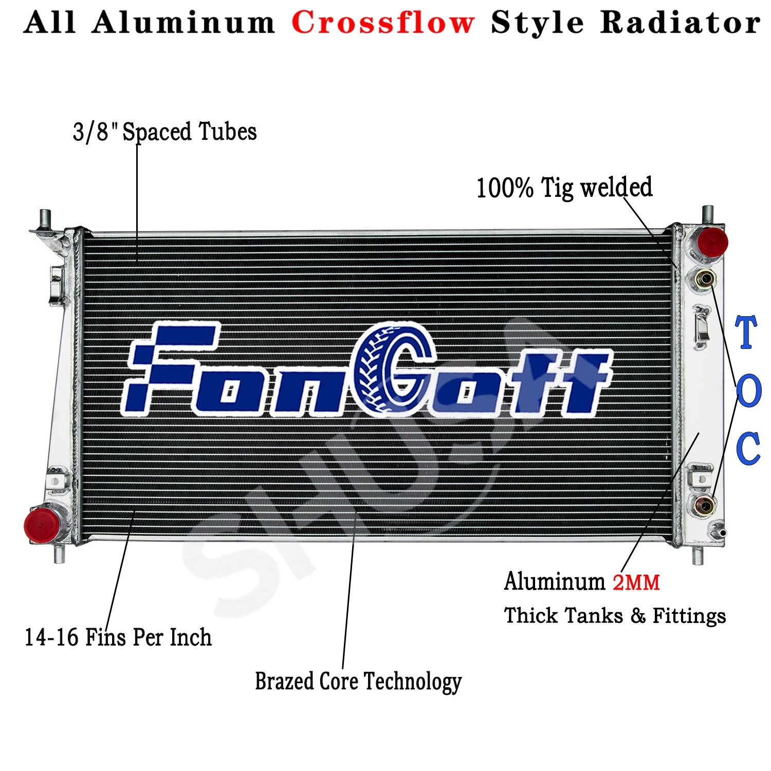 4 Row Radiator for 04-08 Ford F150 Expedition /05-06 Lincoln Navigator Mark LT