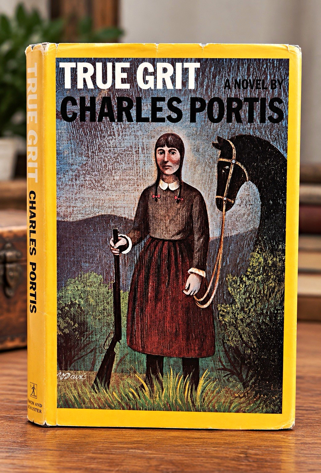 True Grit Hardcover Novel Charles Portis Simon and Schuster 1968 Dust Jacket