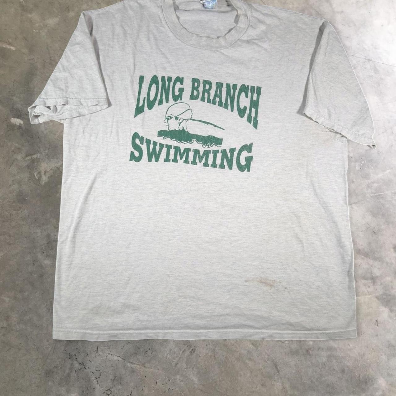 VINTAGE 90s Long Branch Swimming Hanes Beefy-T