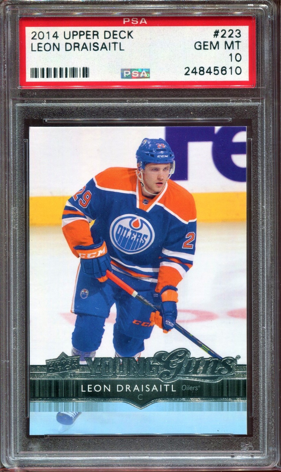 2014-15 UPPER DECK YOUNG GUNS LEON DRAISAITL RC #223 PSA 10 GEM MINT