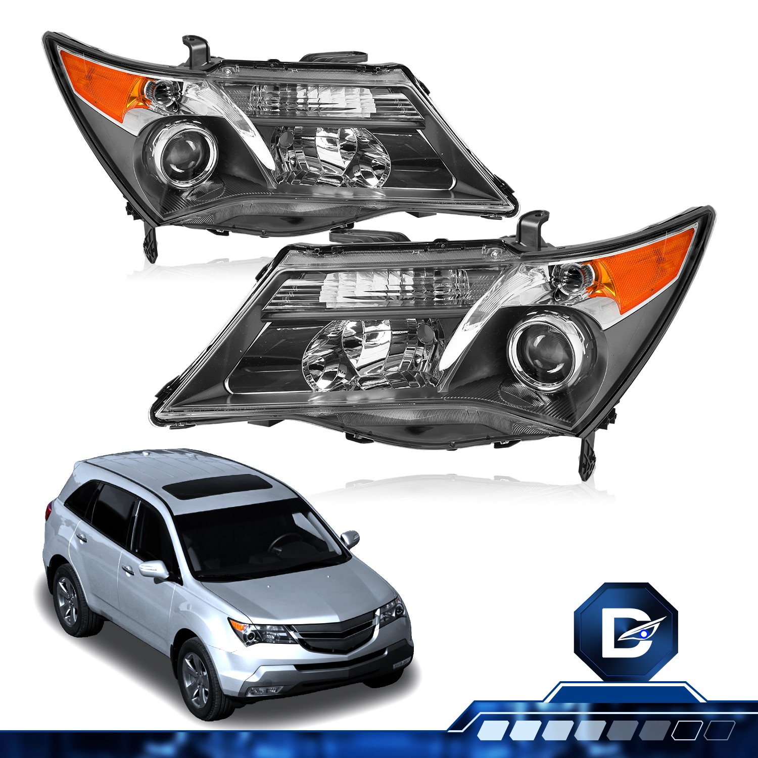 Driveforge For 2007-2013 Acura MDX w/o Adaptive HID Xenon Headlights Assembly