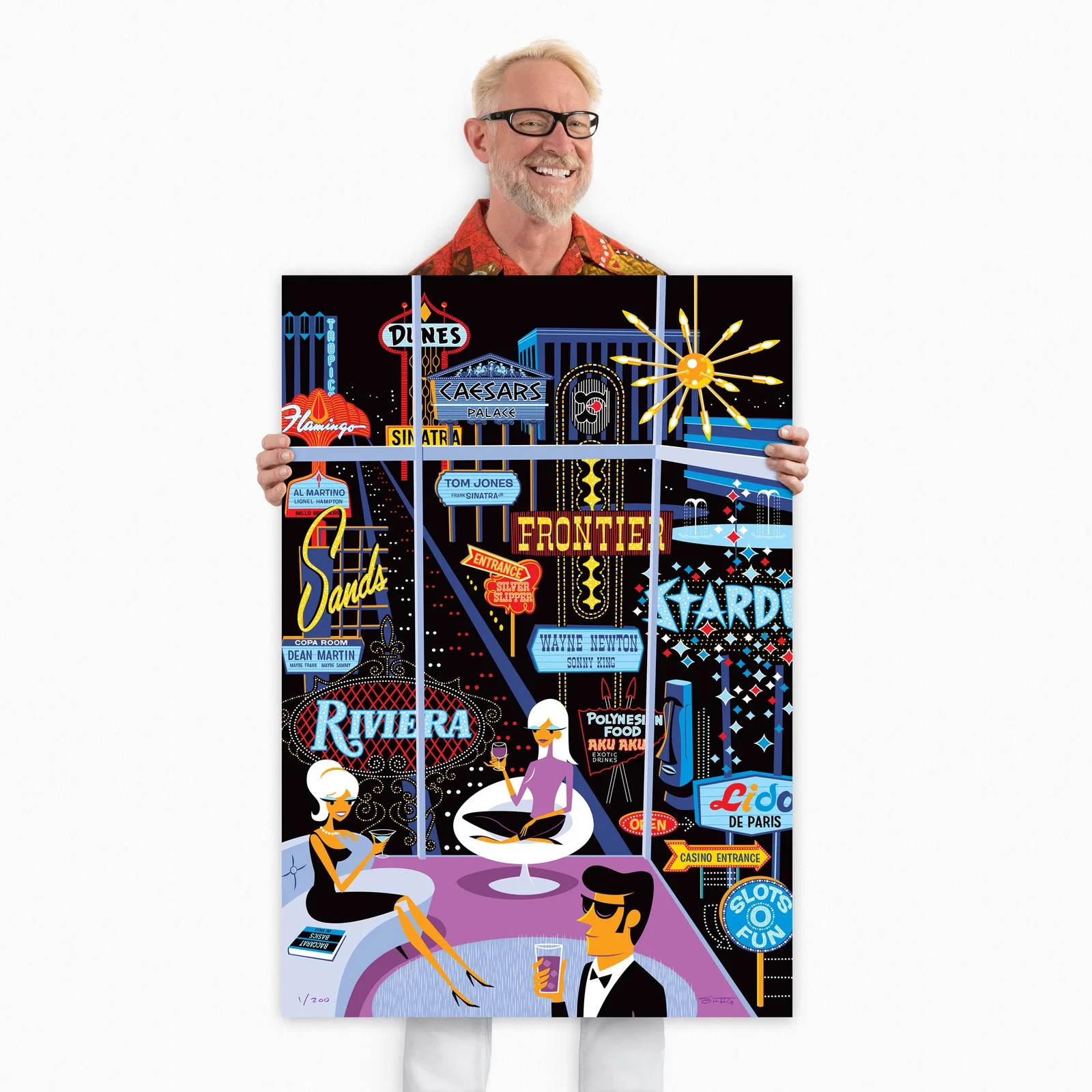 SHAG Josh Agle “High Roller Suite” 147/200 Signed Serigraph COA EXTREMELY RARE