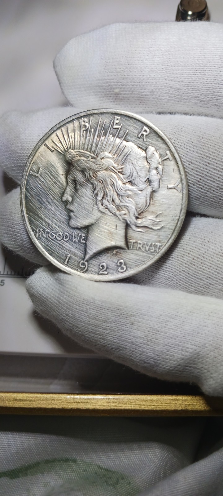 Silver 90%  1923   Peace Dollar Really Nice looking coin   