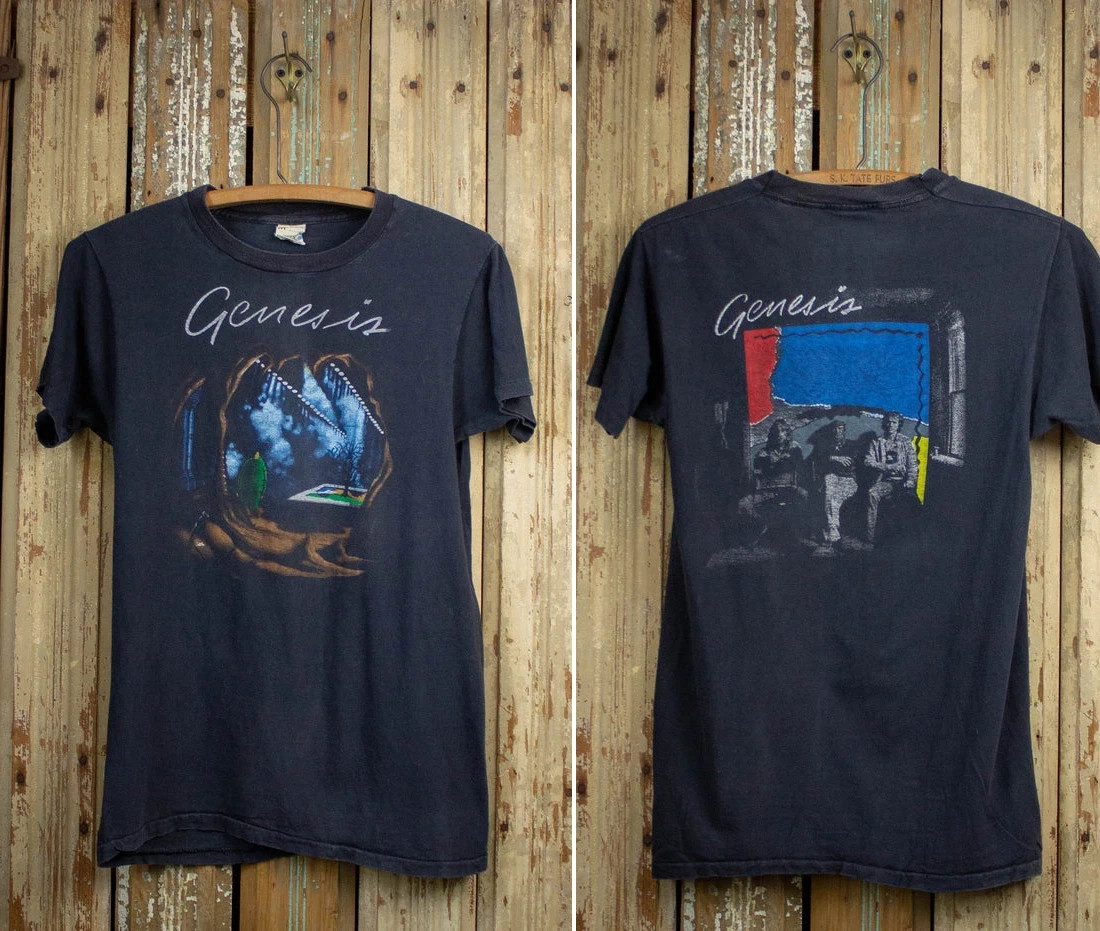 Vintage Genesis Concert T Shirt 80s Black