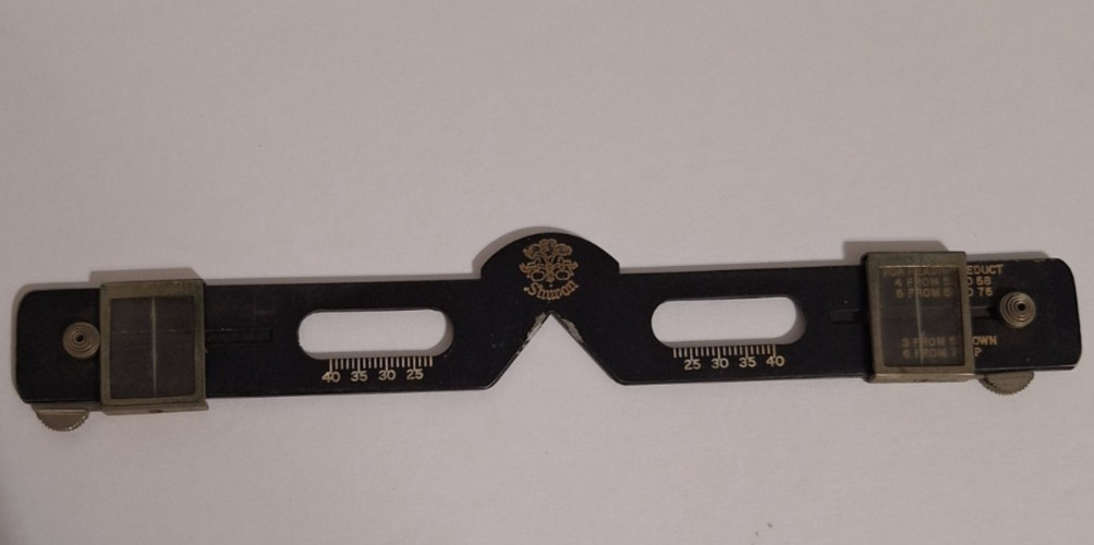 Vintage Metal Shuron Pupillary Distance Device PD Pupillometer Optician 1930's Vintage Metal Shuron Pupillary Distance Device PD Pupillometer Optician 1930's