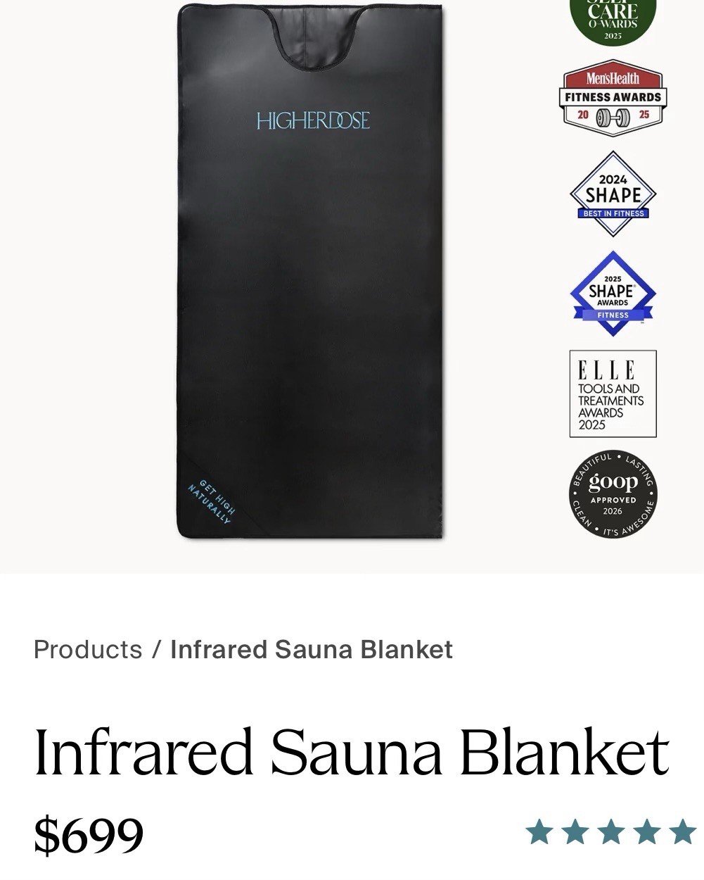 HIGHERDOSE Infrared Sauna Blanket - HigherDOSE Model, ($699.00 value) NEW IN BOX HIGHERDOSE Infrared Sauna Blanket - HigherDOSE Model, ($699.00 value) NEW IN BOX