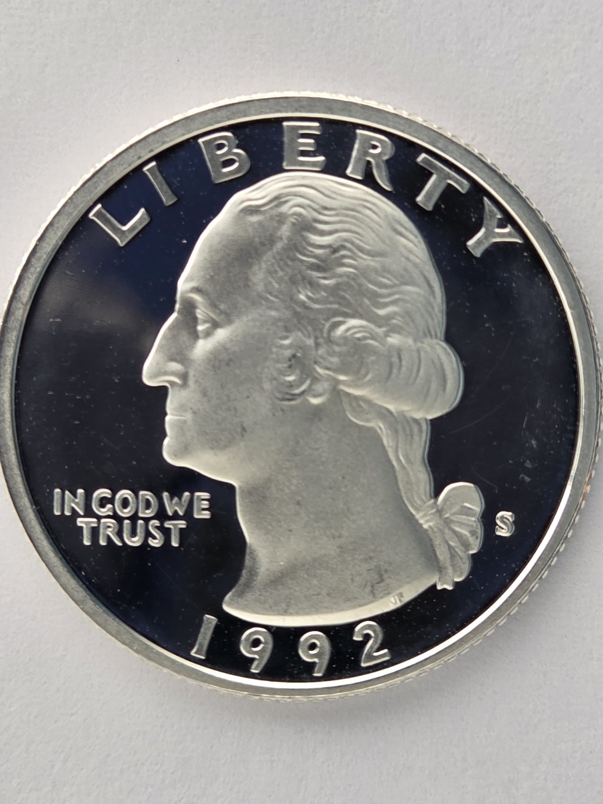 1992-S United States, Proof Silver, Washington Quarter