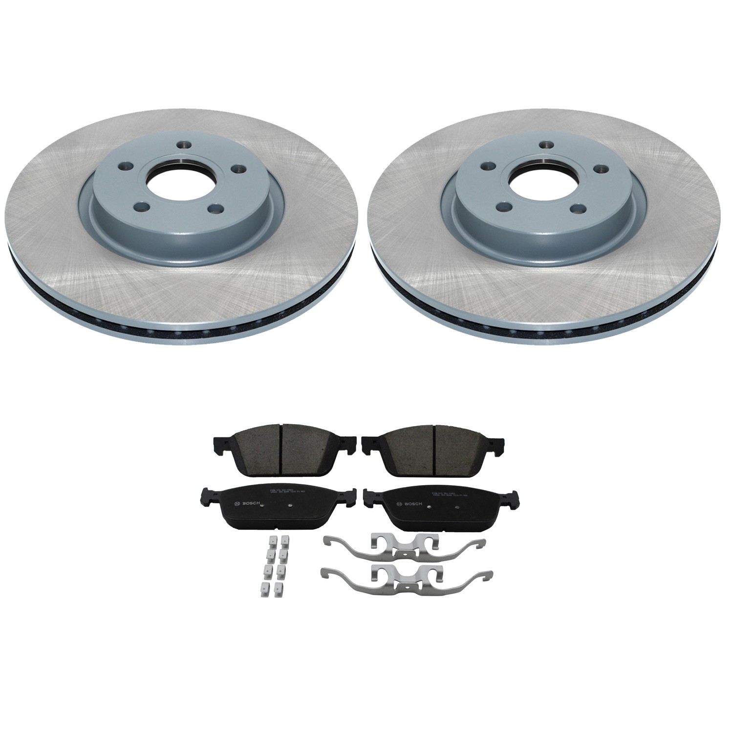DuraGo Front Rotors Bosch QuietCast Ceramic Disc Brake Pads Kit For Escape MKC