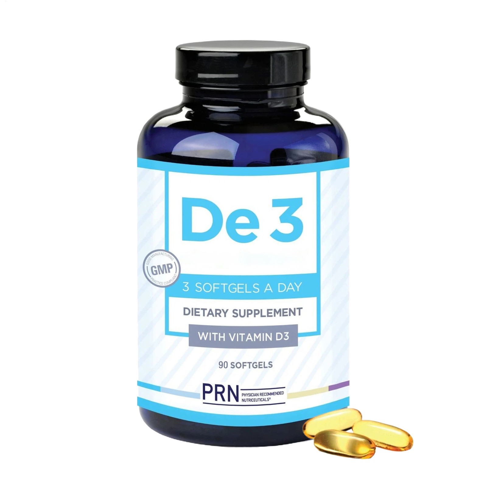 PRN De3 Dry Eye Omega Supplement, Nutritional Support for Dry Eyes 90 Softgels
