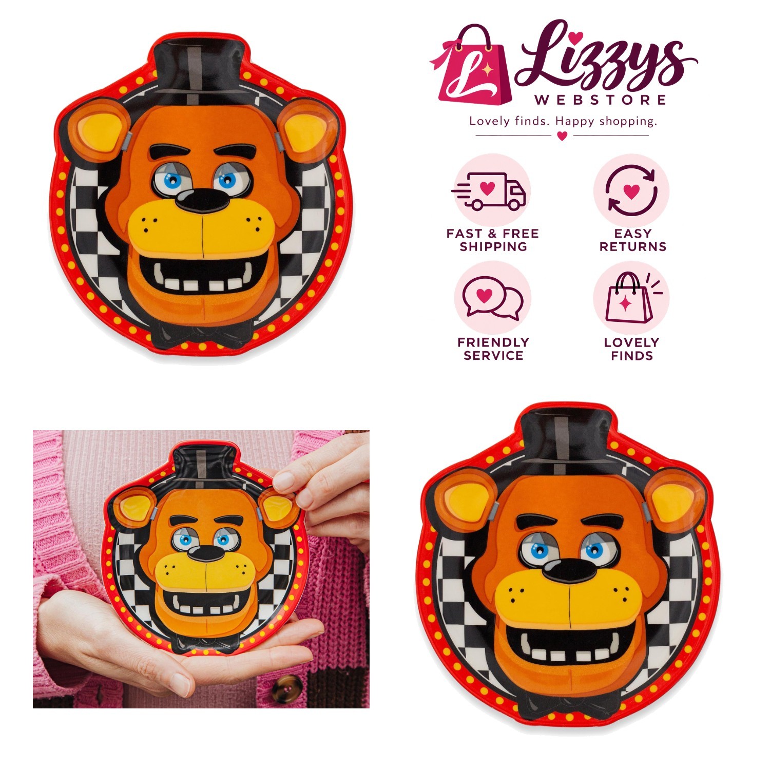 Unique Five Nights at Freddy\'s Freddy Fazbear Ceramic Tray - Fun & Functional