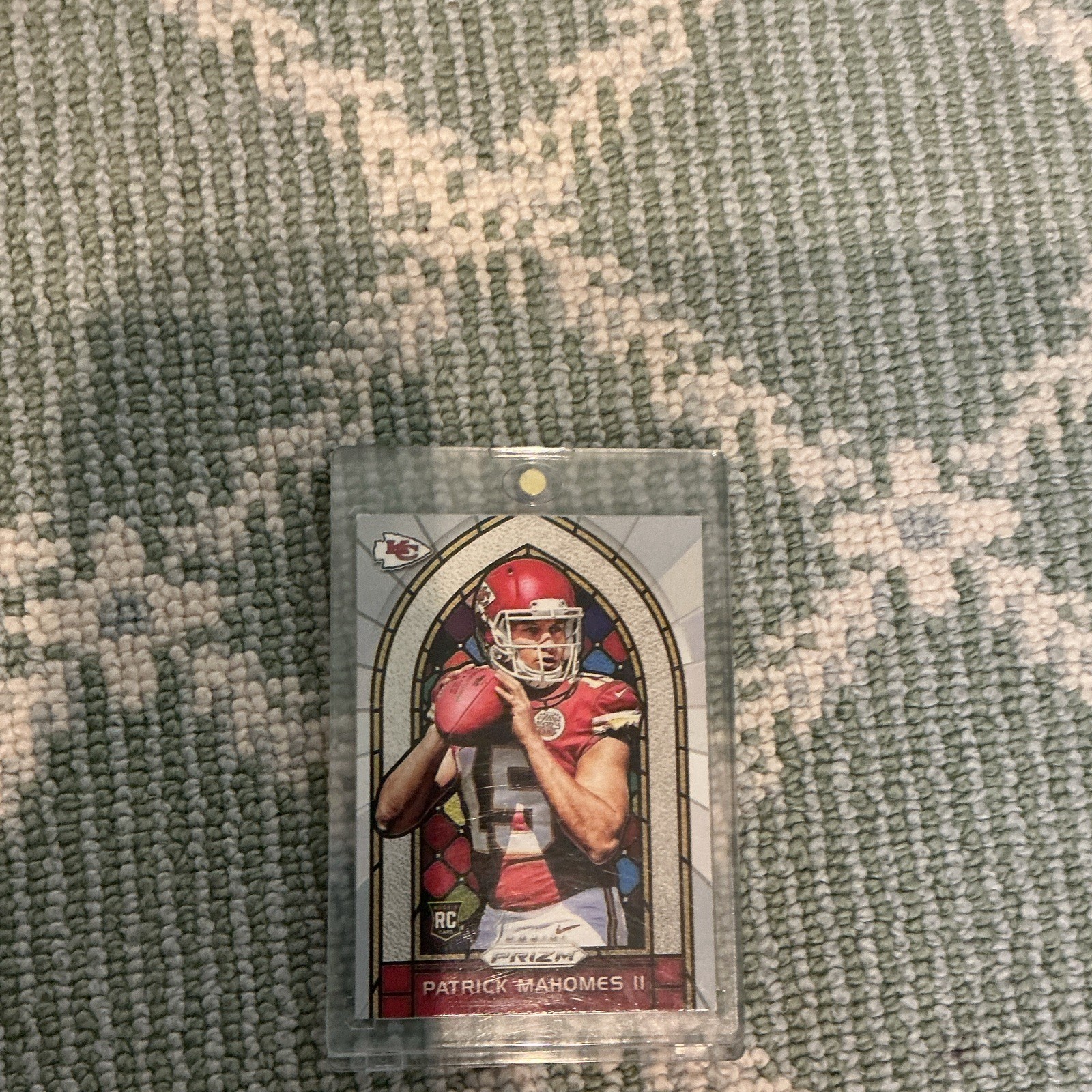 Panini 2017 Prizm Patrick Mahomes II Stained Glass Silver Prizm #10 RC