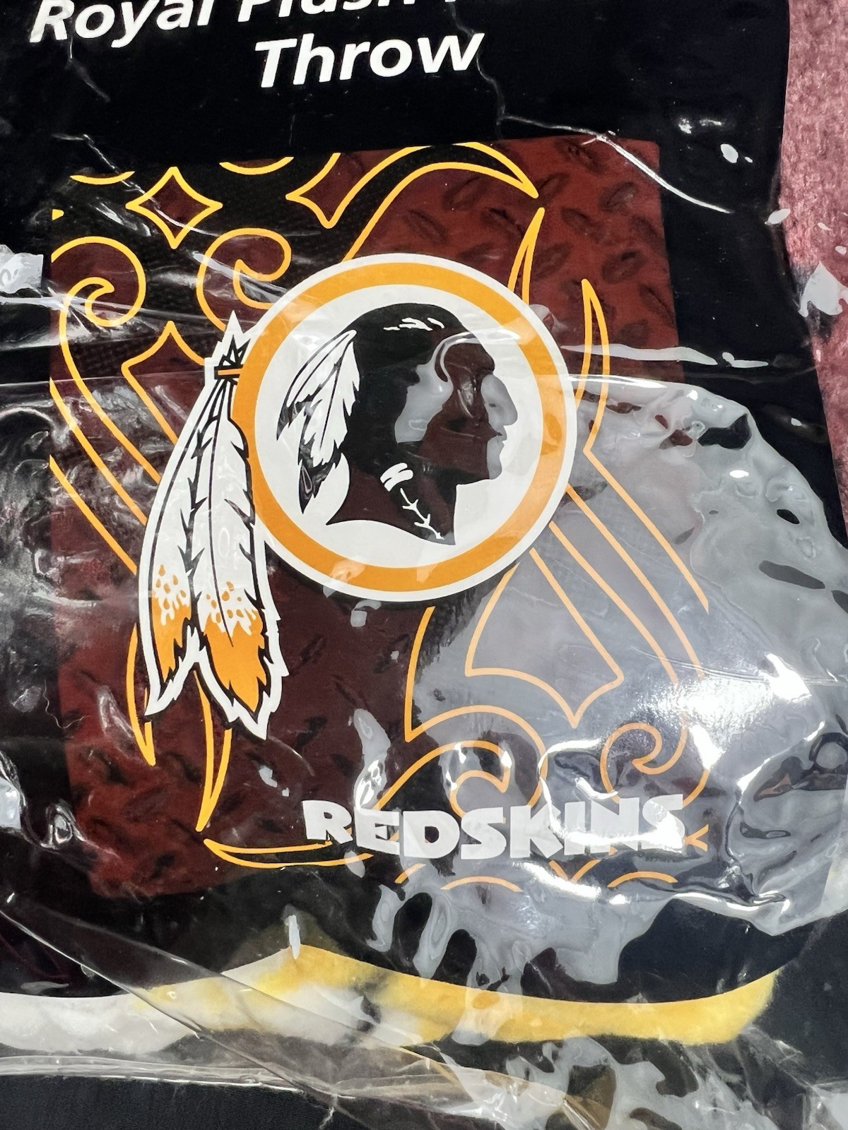 Vintage Washington Redskins Northwest Company Throw Blanket Football 50”x60”