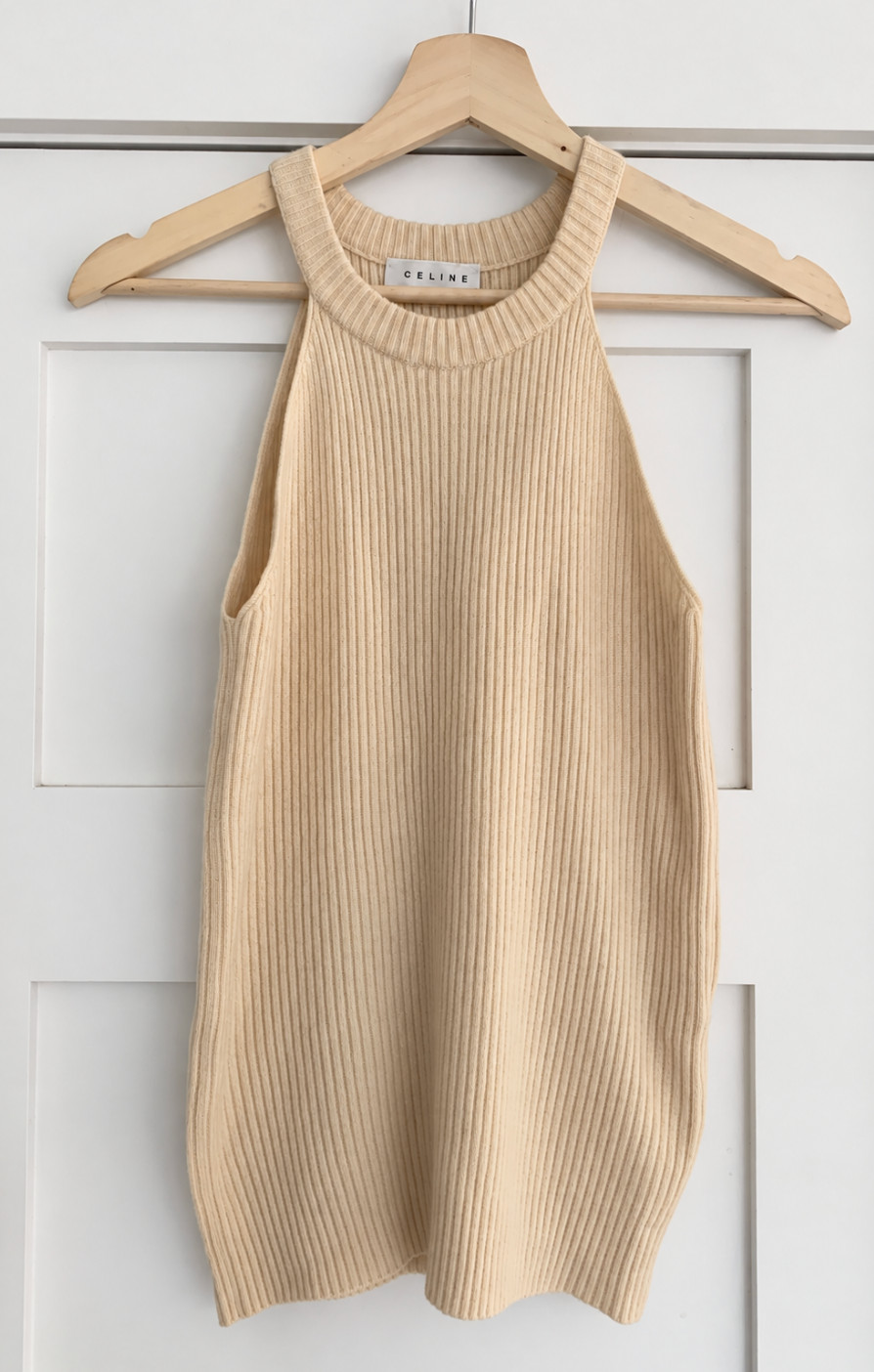 Vintage Celine Cashmere Ribbed Halter Top S Michael Kors Vintage Celine Cashmere Ribbed Halter Top S Michael Kors