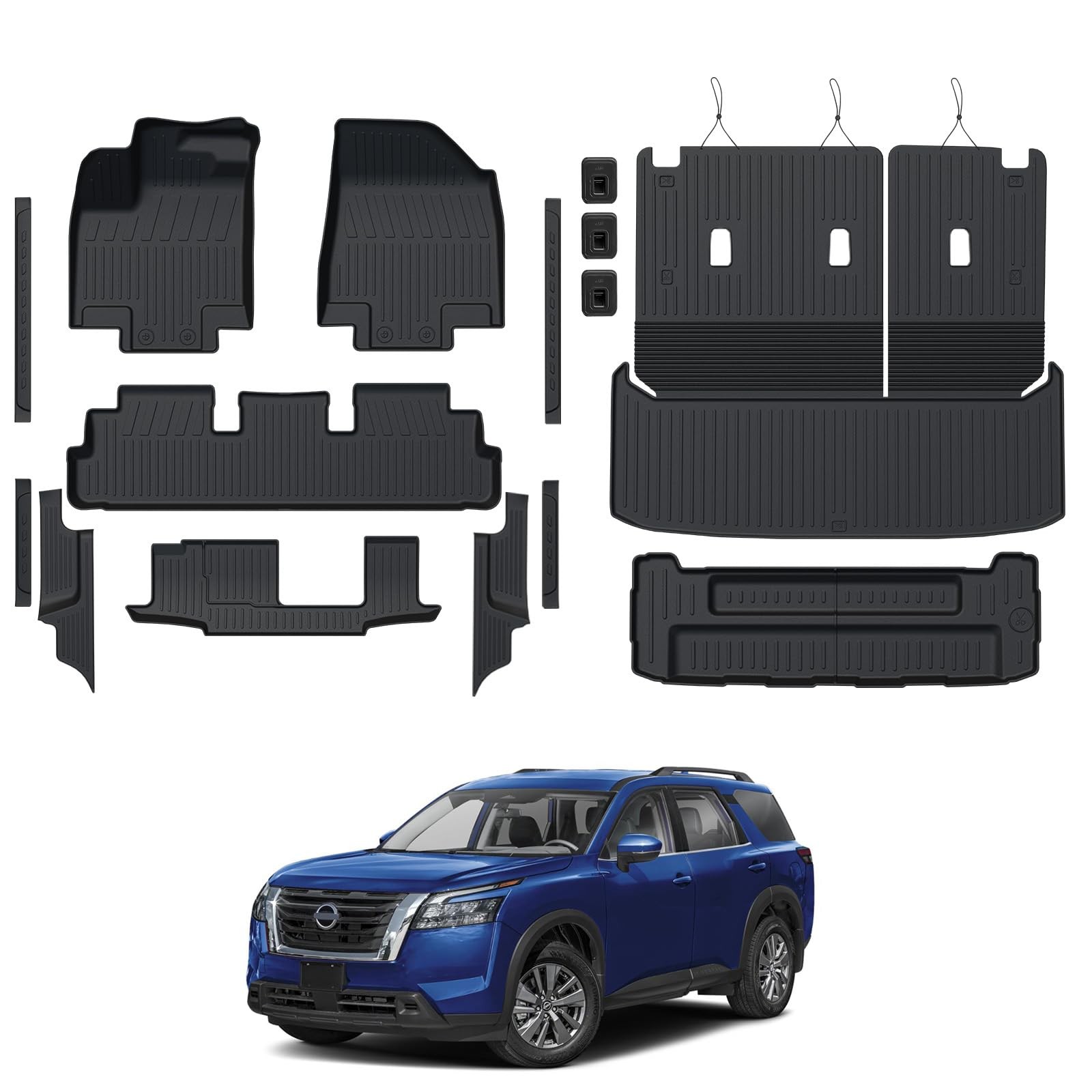 GALVAGNITE Floor Mats for 2022-2026 Nissan Pathfinder 7/8-Seat Accessories GALVAGNITE Floor Mats for 2022-2026 Nissan Pathfinder 7/8-Seat Accessories