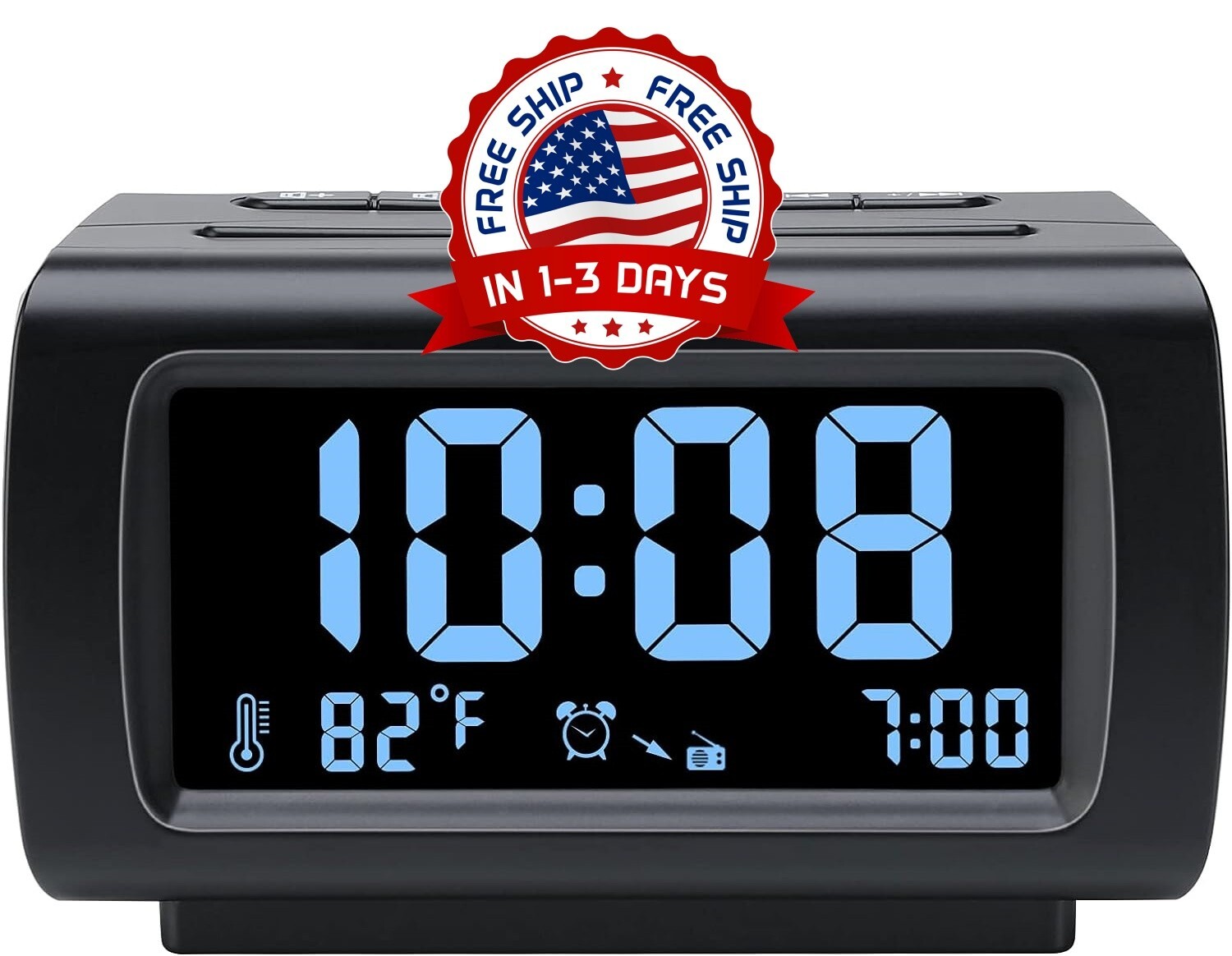 Reloj Despertador Led Radio Fm De Bluetooth Inalámbrico Alarma 1,2 Pulgadas NEW Reloj Despertador Led Radio Fm De Bluetooth Inalámbrico Alarma 1,2 Pulgadas NEW