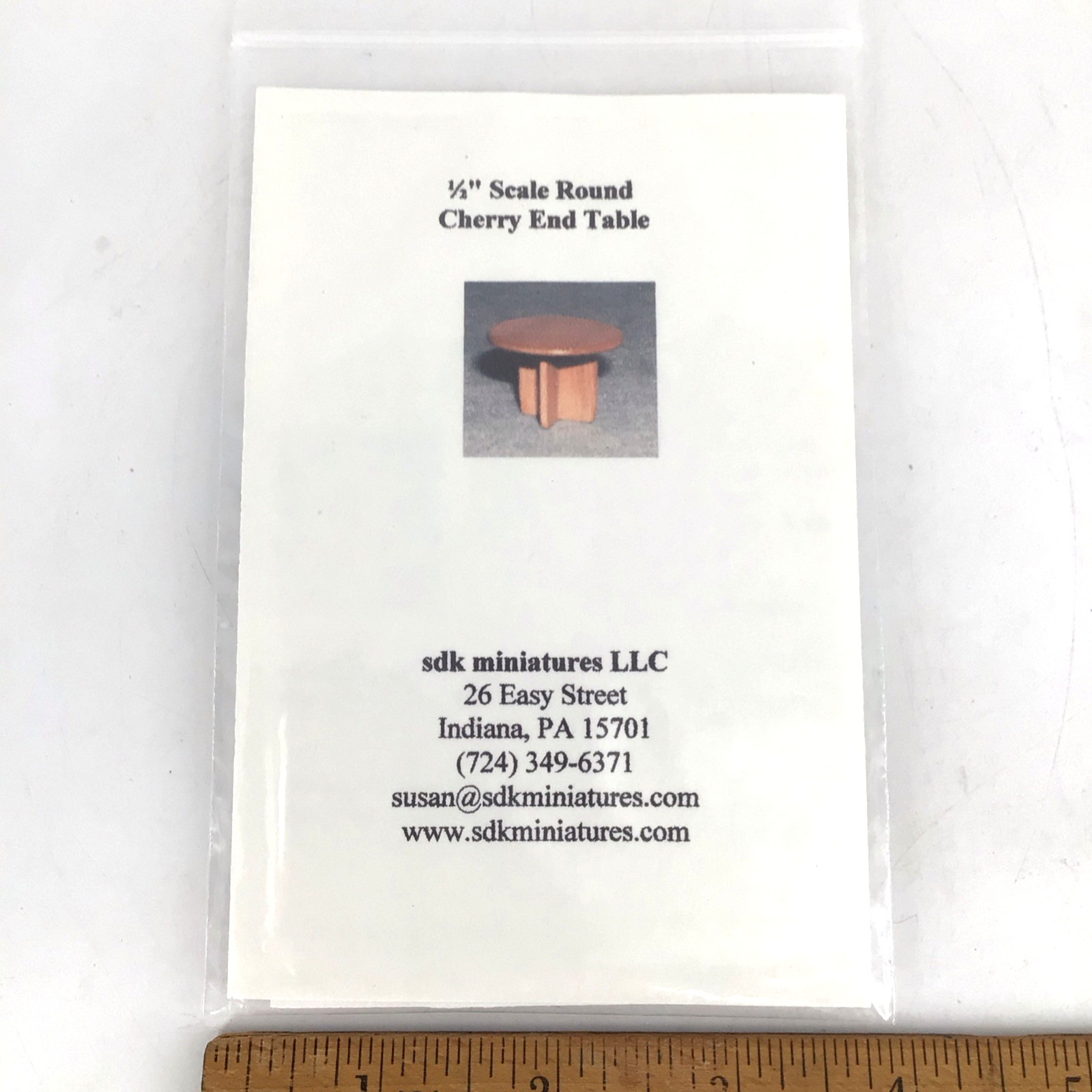 Half Scale Cherry End Table Kit SDK Susan Karatjas dollhouse Miniature wood 1:24 Half Scale Cherry End Table Kit SDK Susan Karatjas dollhouse Miniature wood 1:24