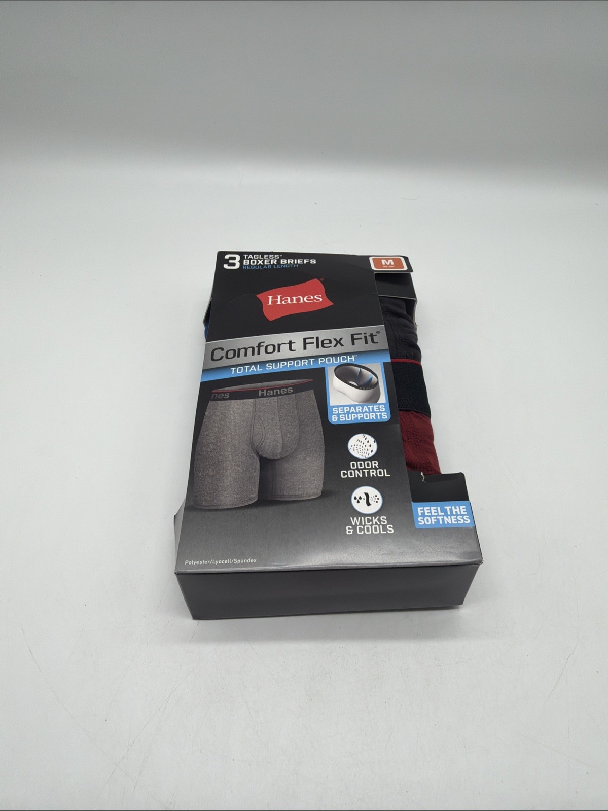 Hanes Mens Comfort Flex Fit Support Pouch  Boxer Briefs Size Medium NEW