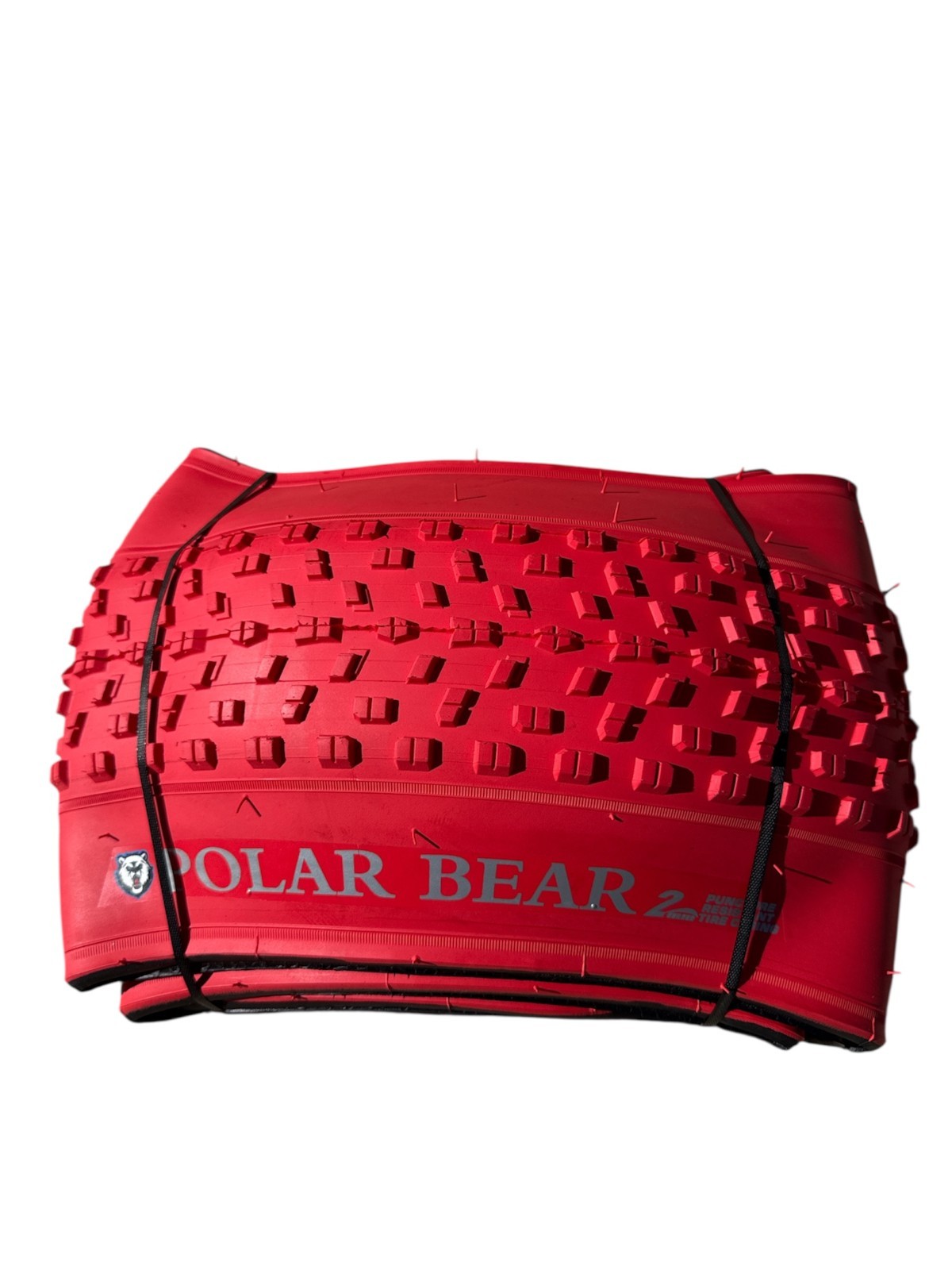 Polar Bear 26x4 Fat Tire Full Red Foldable Knobby Off-Road 2mm Puncture Guard