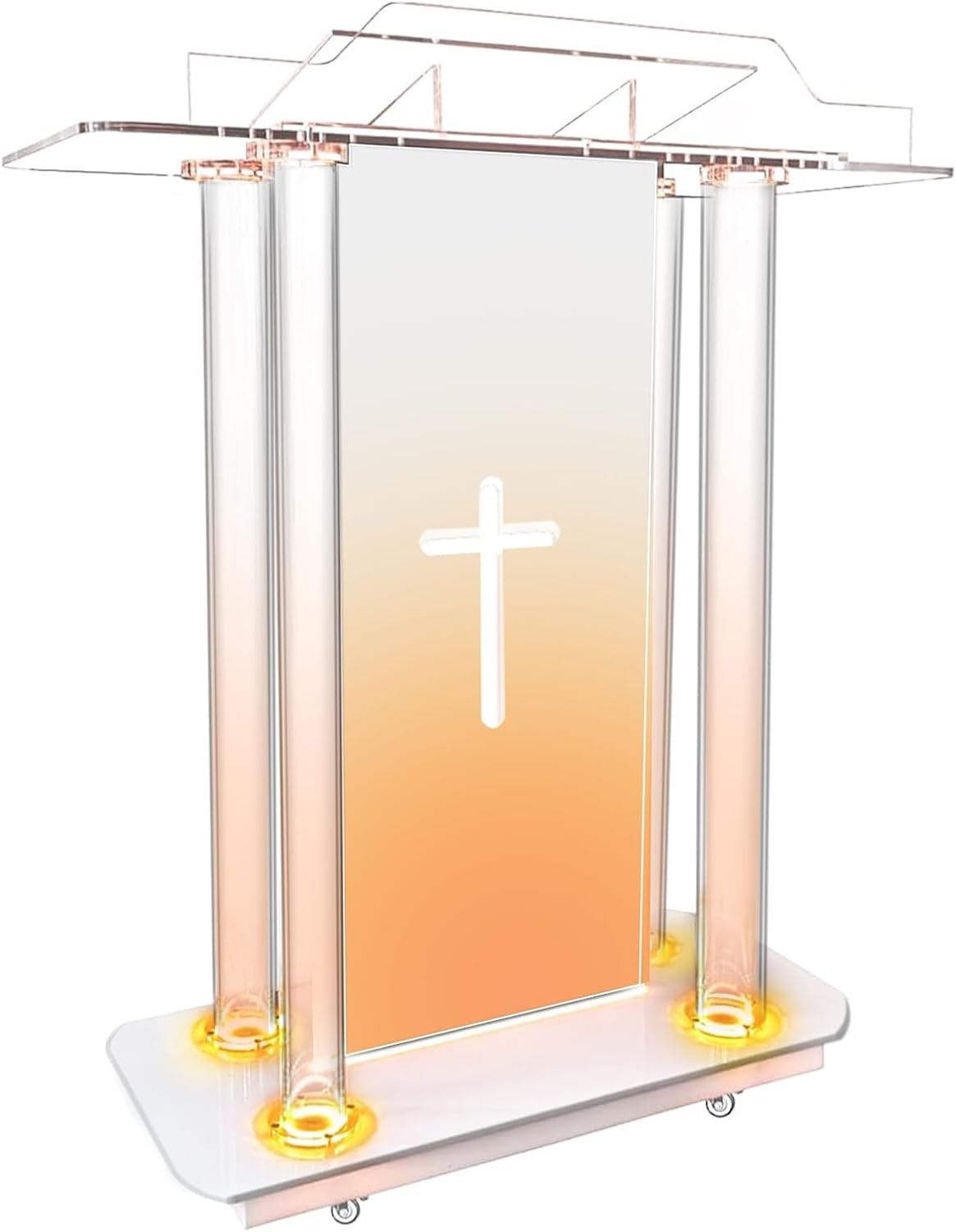 Church Pulpit with 15 Colors Adjustable and 4 Flashing Models 46” Clear Acrylic