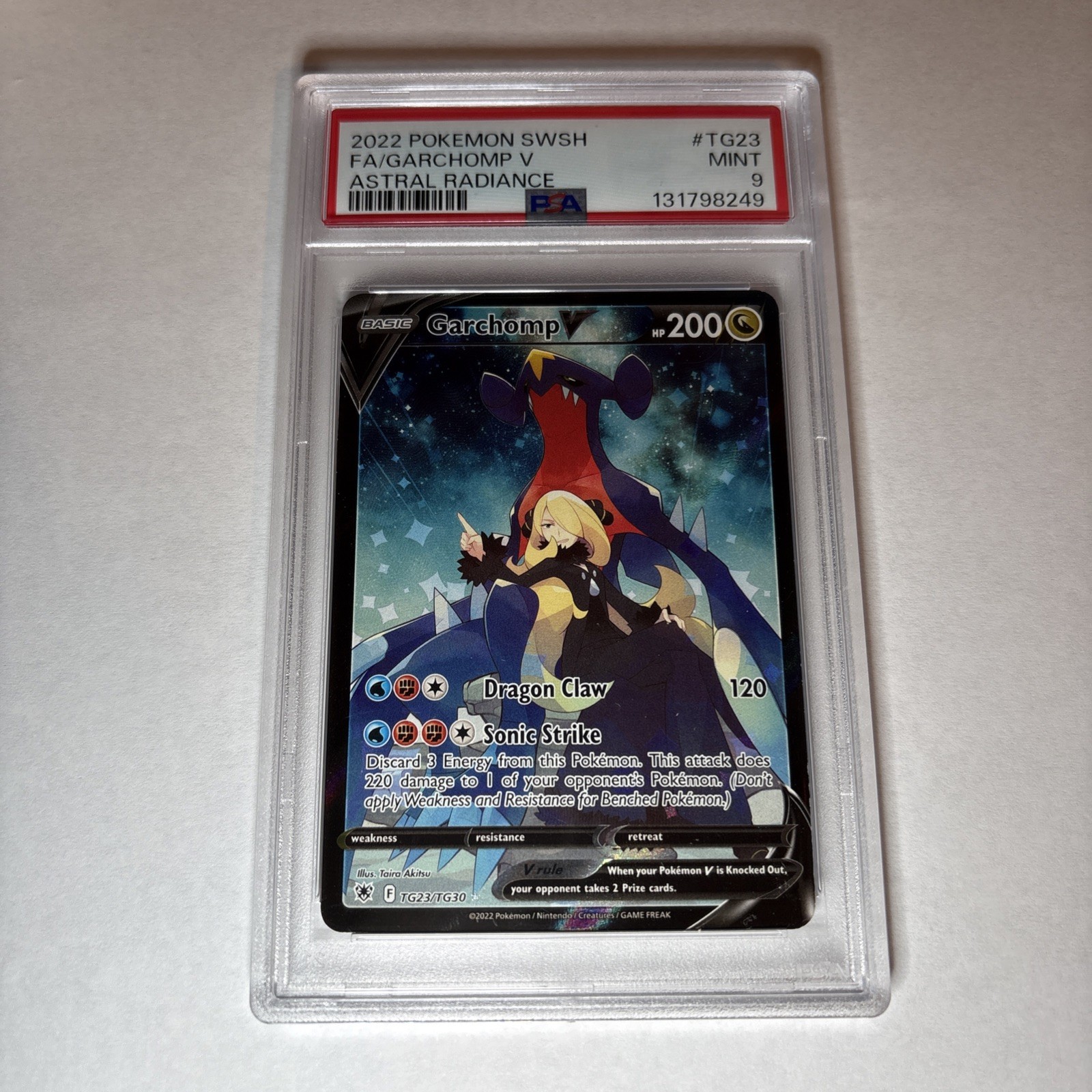 2022 POKEMON SWORD & SHIELD ASTRAL RADIANCE #TG23 FULL ART/GARCHOMP V PSA 9 2022 POKEMON SWORD & SHIELD ASTRAL RADIANCE #TG23 FULL ART/GARCHOMP V PSA 9